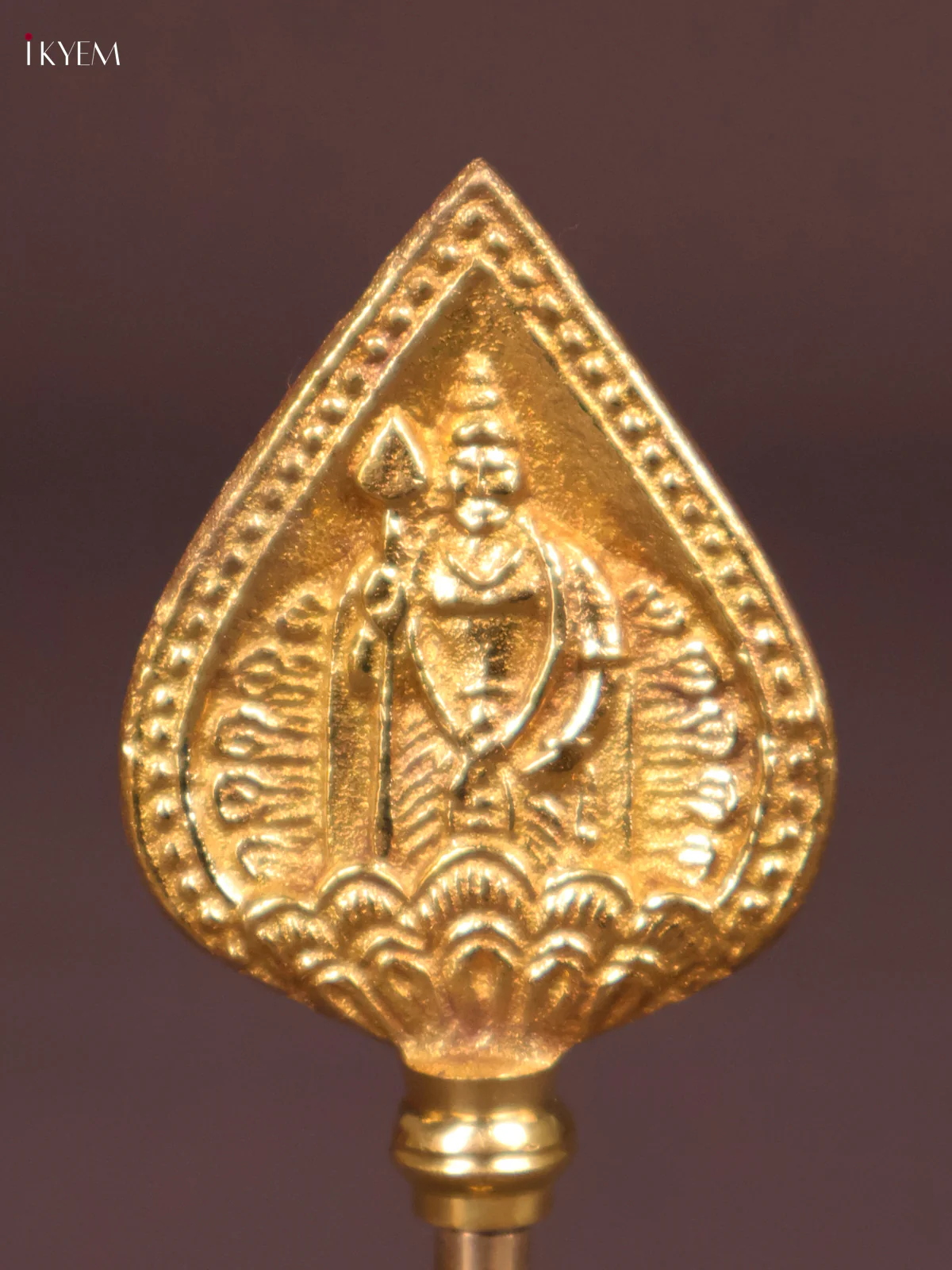 Brass Murugar Engraving Vel With Base 6 inch-KEF10129 - Image 3