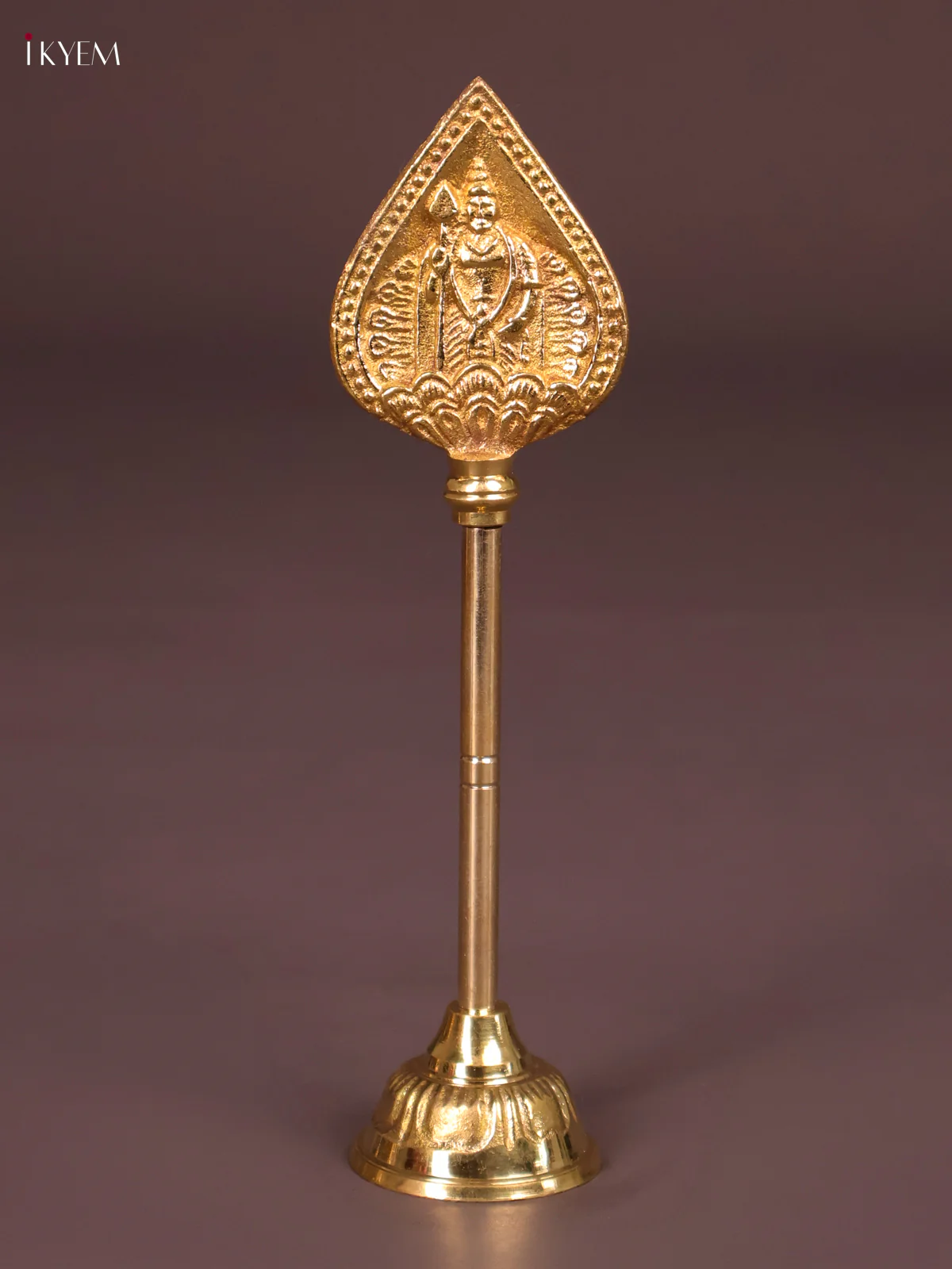 Brass Murugar Engraving Vel With Base 6 inch-KEF10129 - Image 4
