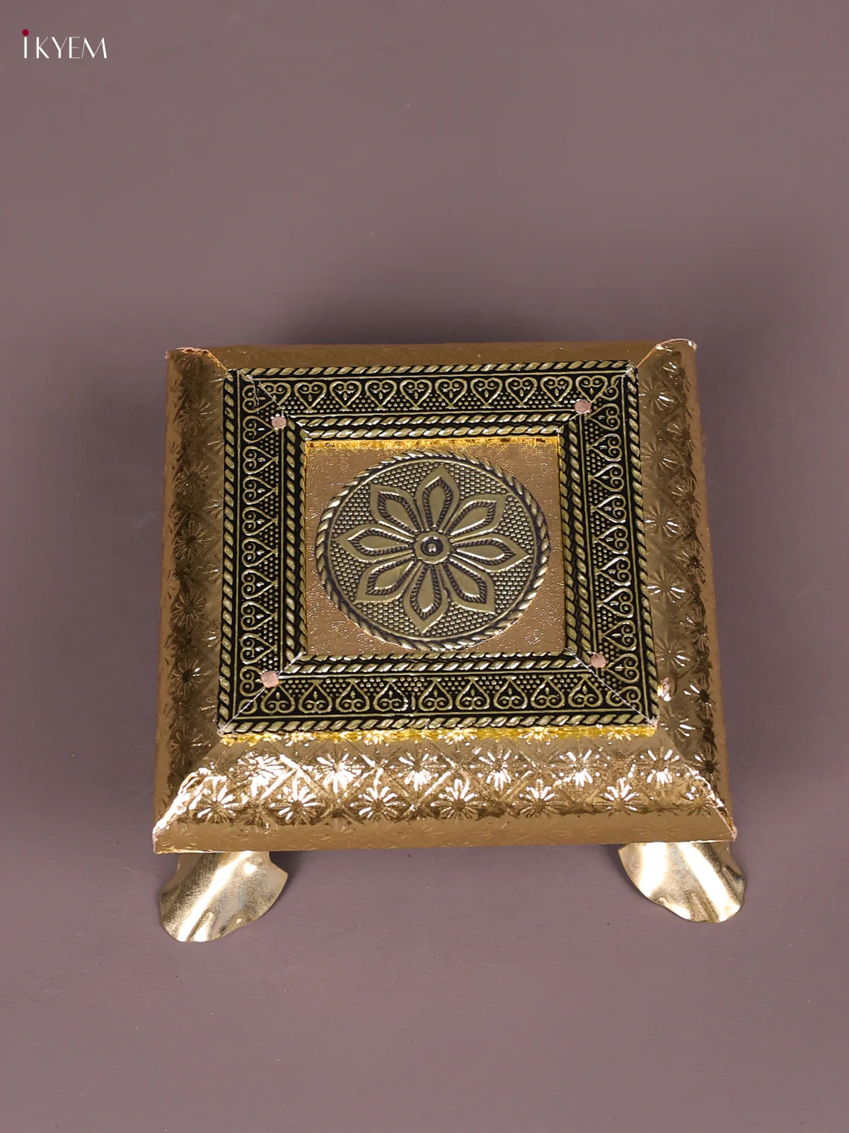 Oxidised Meenakari Bajot(4x4)-Gold-KEF13001