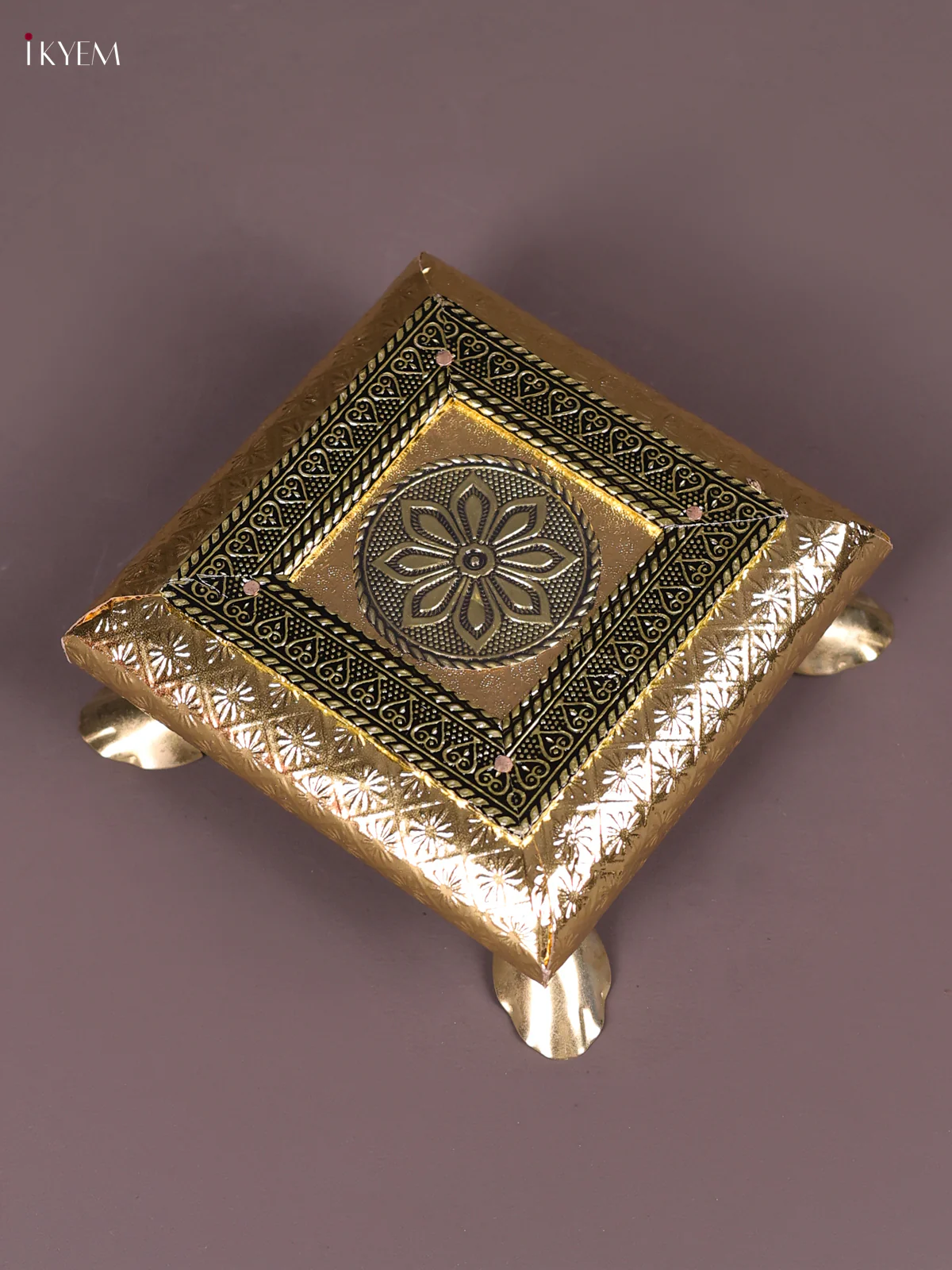 Oxidised Meenakari Bajot(4x4)-Gold-KEF13001 - Image 2