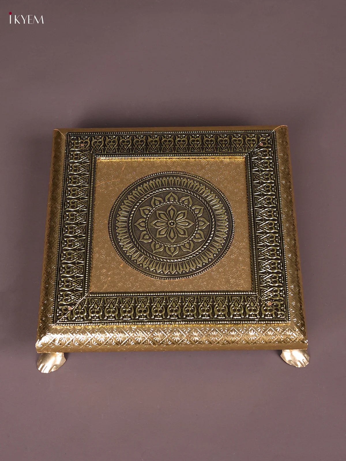 Oxidised Meenakari Bajot(8x8)-Gold-KEF13005