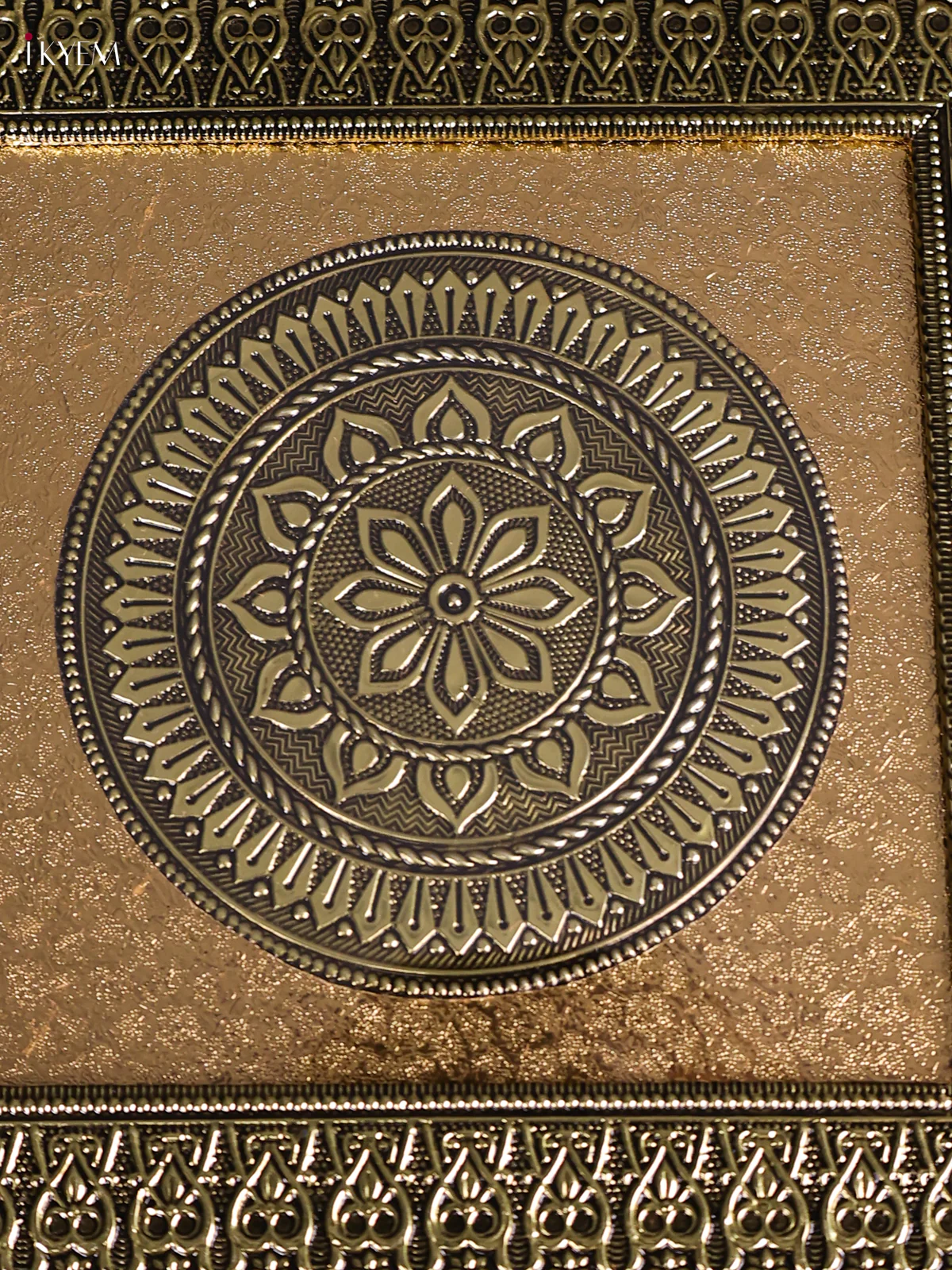 Oxidised Meenakari Bajot(8x8)-Gold-KEF13005 - Image 3