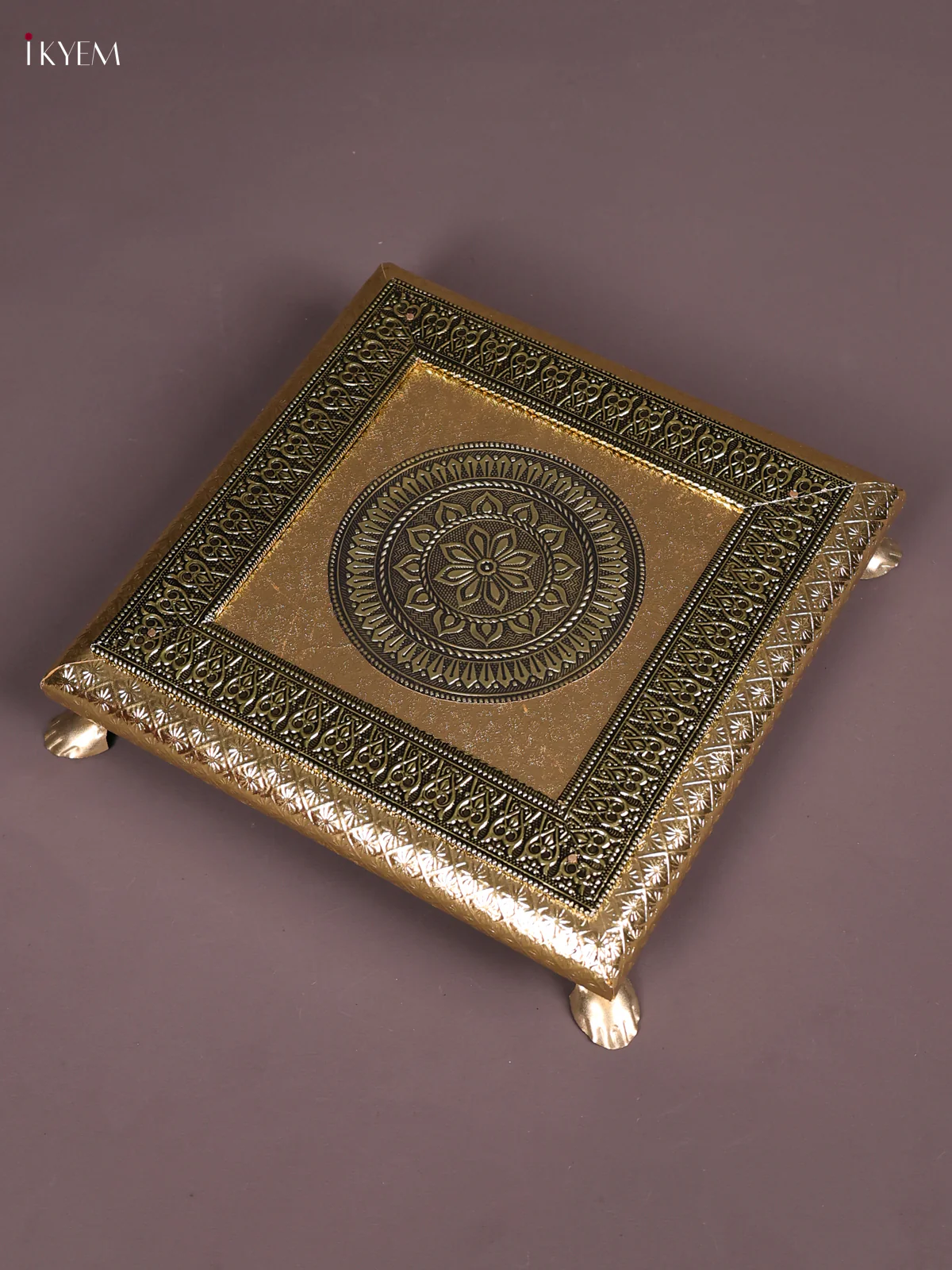 Oxidised Meenakari Bajot(8x8)-Gold-KEF13005 - Image 4
