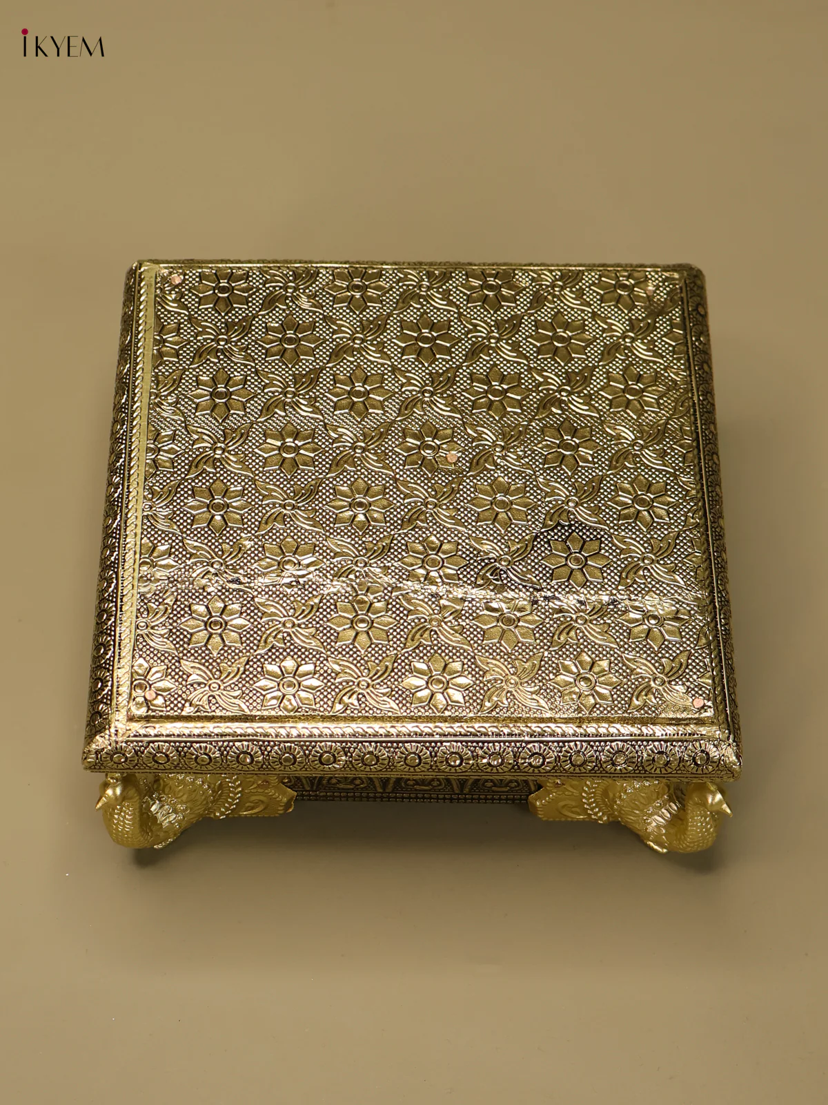 Oxidized Bajot with Peacock Embossed Legs - 6x6-KEF13011 - Image 3