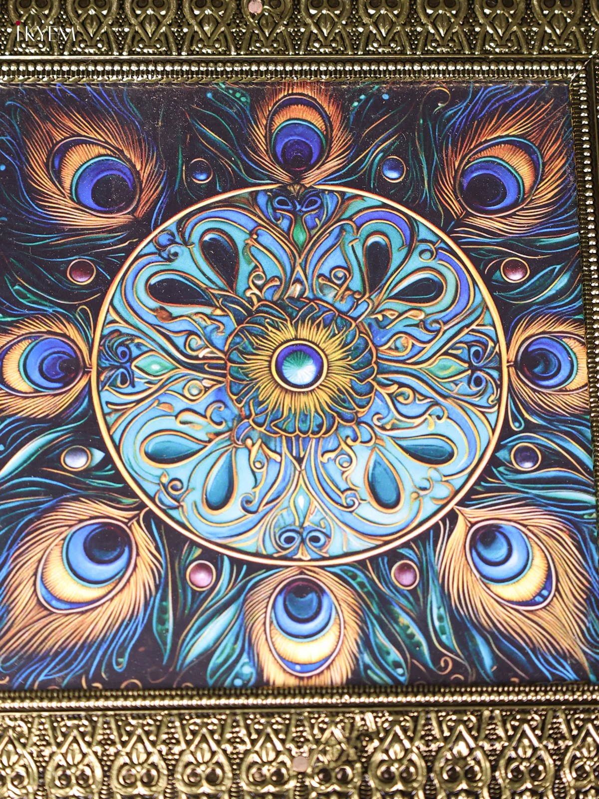 Oxidised Meenakari Bajot(8x8)-Peacock-KEF15003 - Image 2