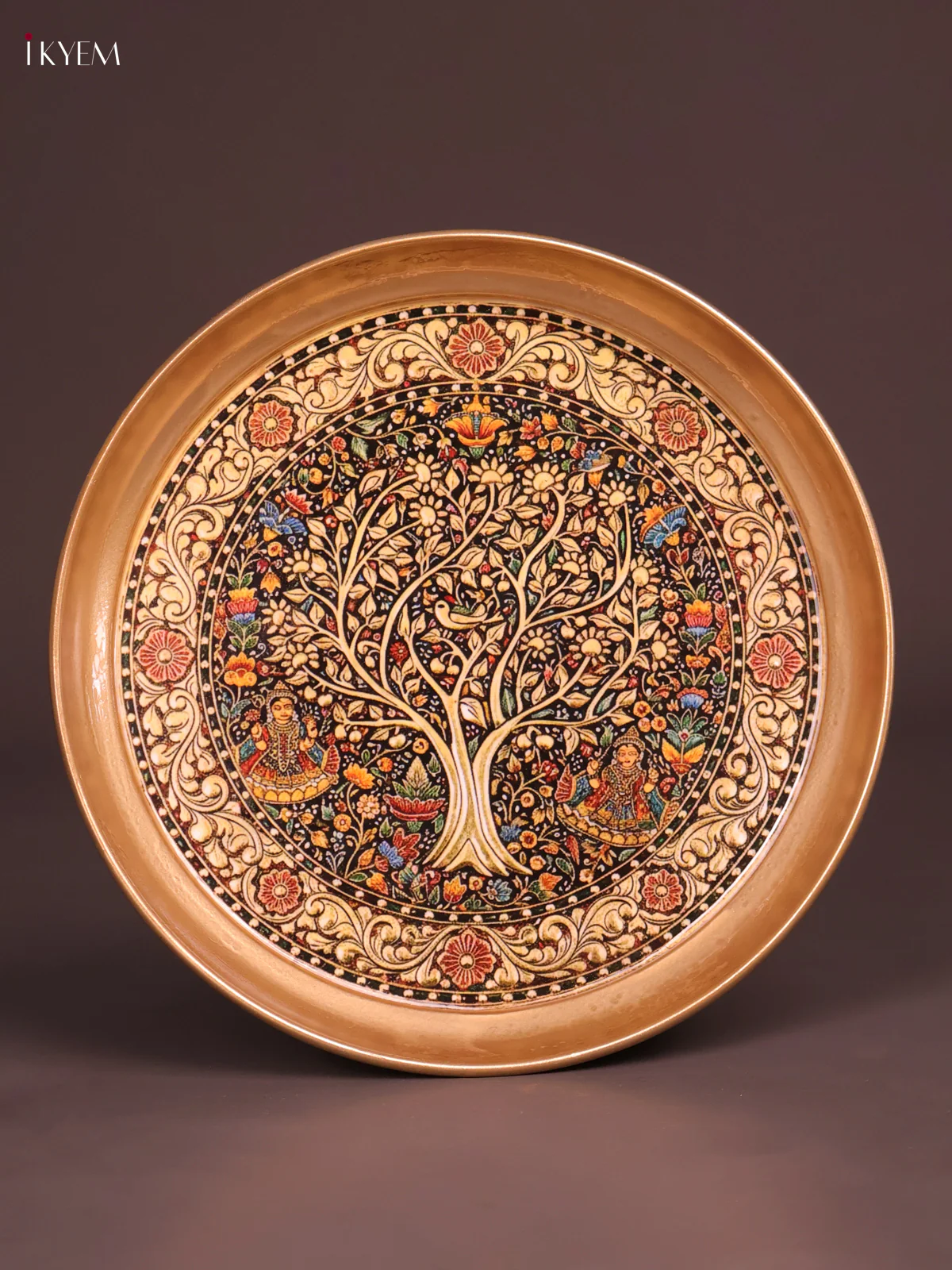 Brass Coated Plate Tree - Muliti Colour-KEF18004 - Image 2
