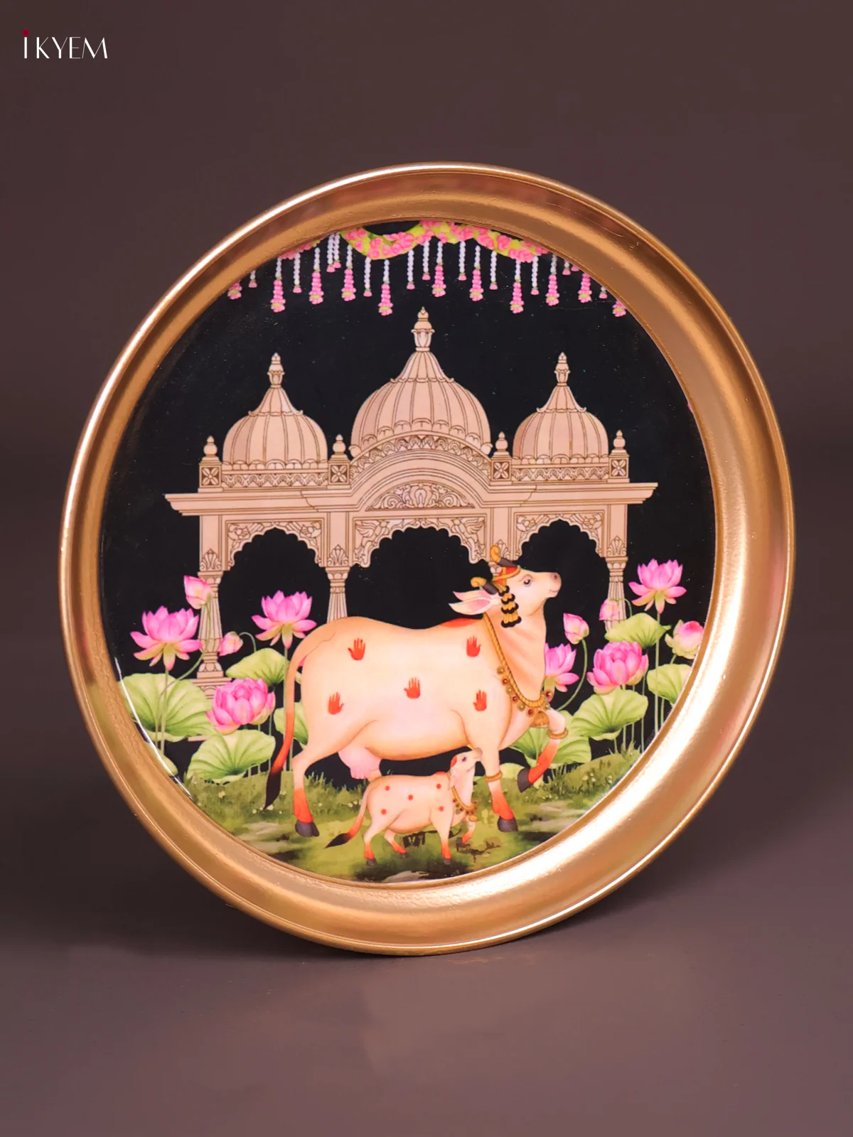 Brass Coated Plate Cow&Calf - Black-KEF18011 - Image 3