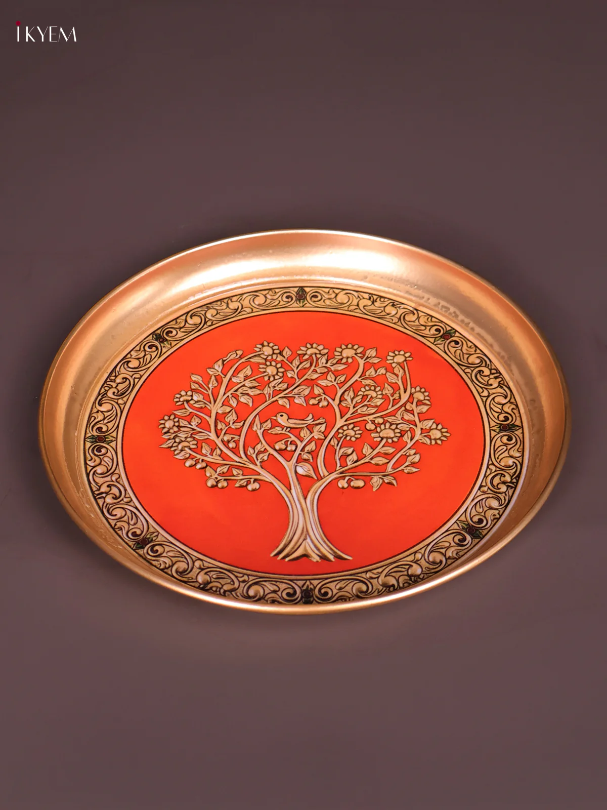 Brass Coated Plate Tree -Orange-KEF18024