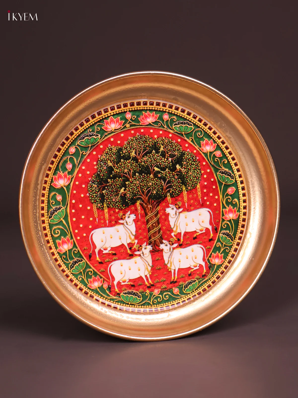 Brass Coated Plate TwinCow- Red-KEF18038 - Image 2