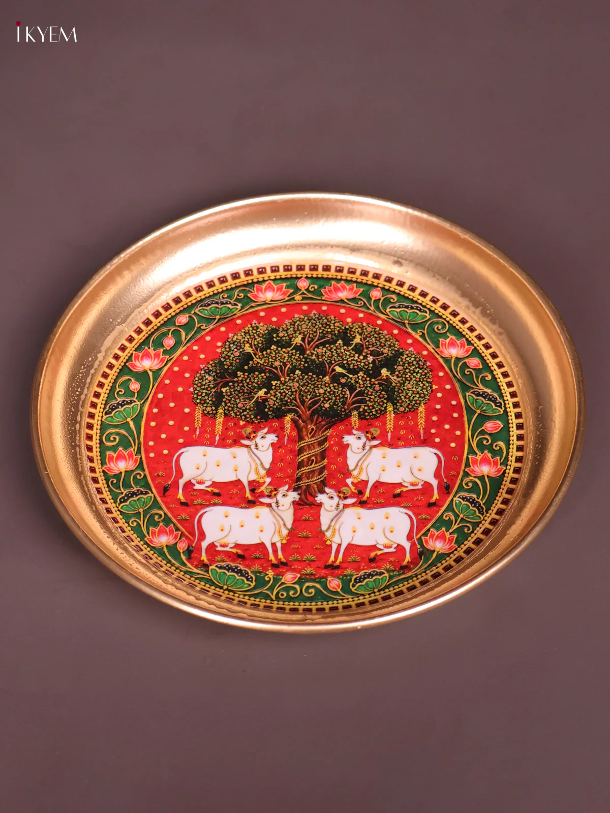 Brass Coated Plate TwinCow- Red-KEF18038 - Image 3