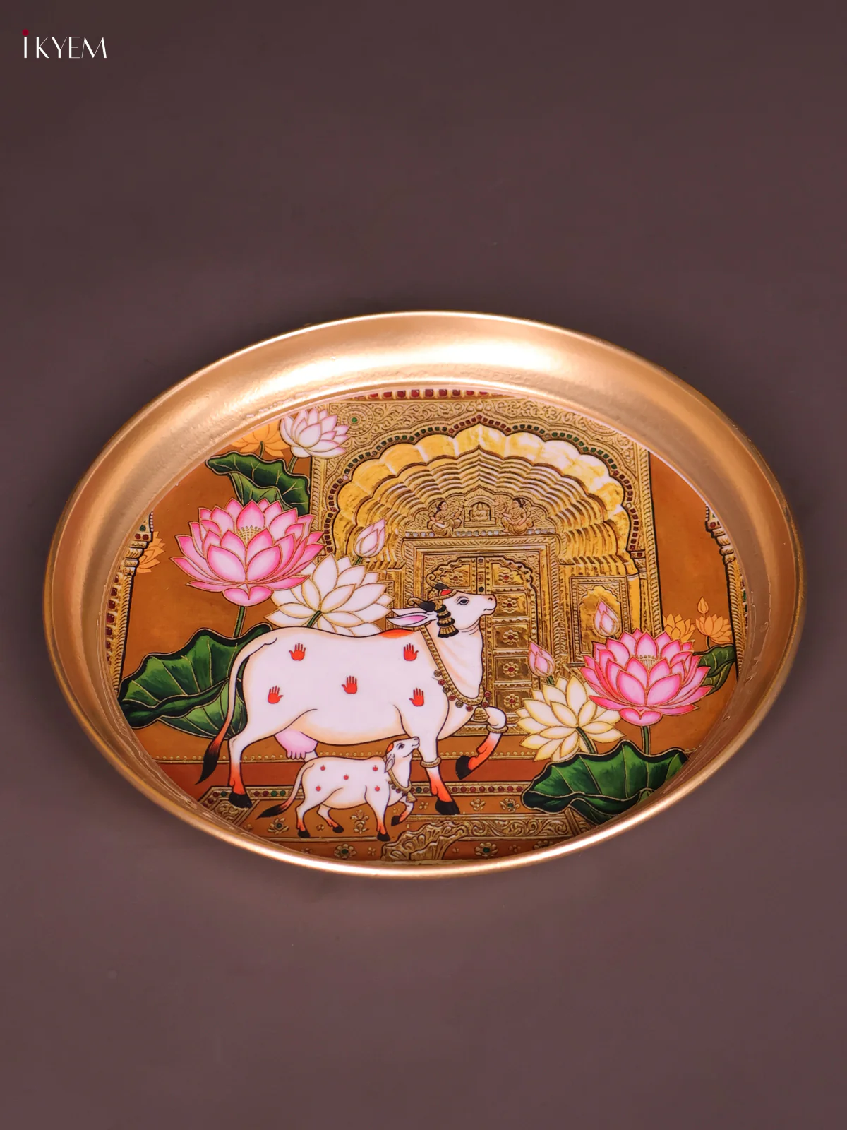 Brass Coated Plate Cow&Calf -Sandle-KEF18043