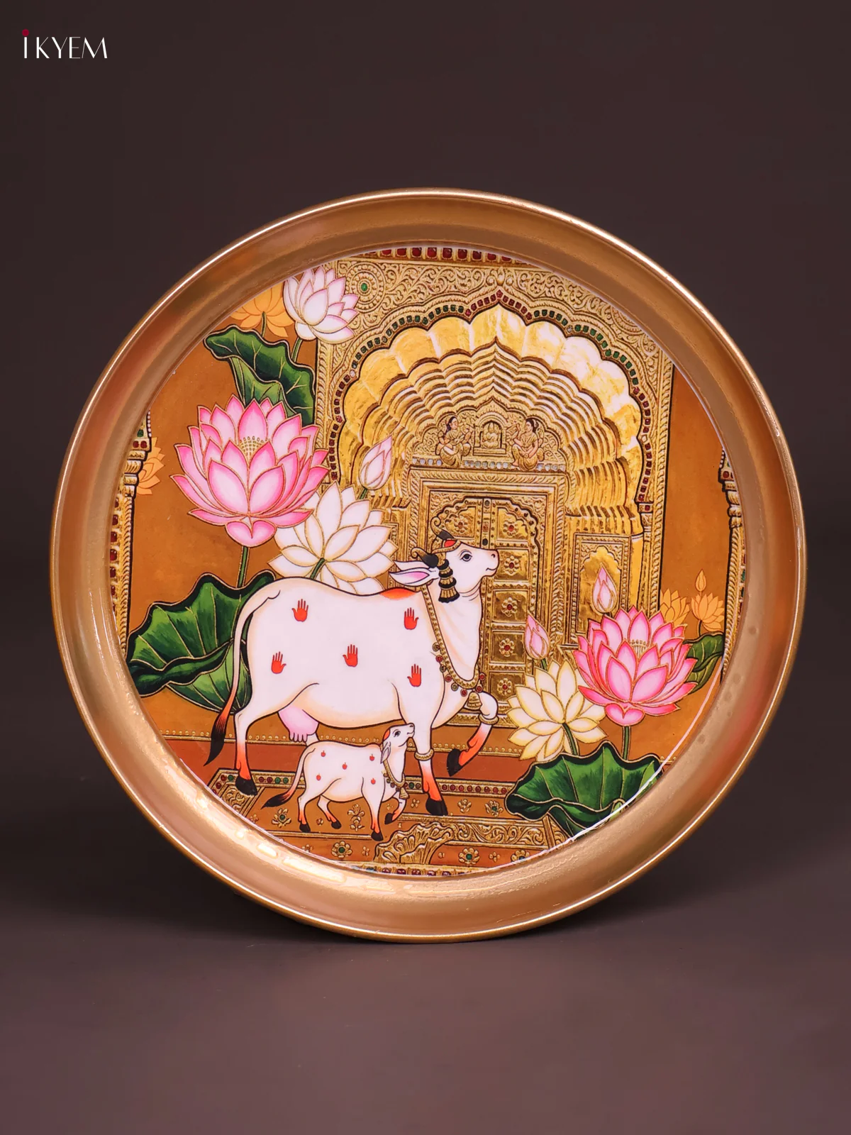 Brass Coated Plate Cow&Calf -Sandle-KEF18043 - Image 2
