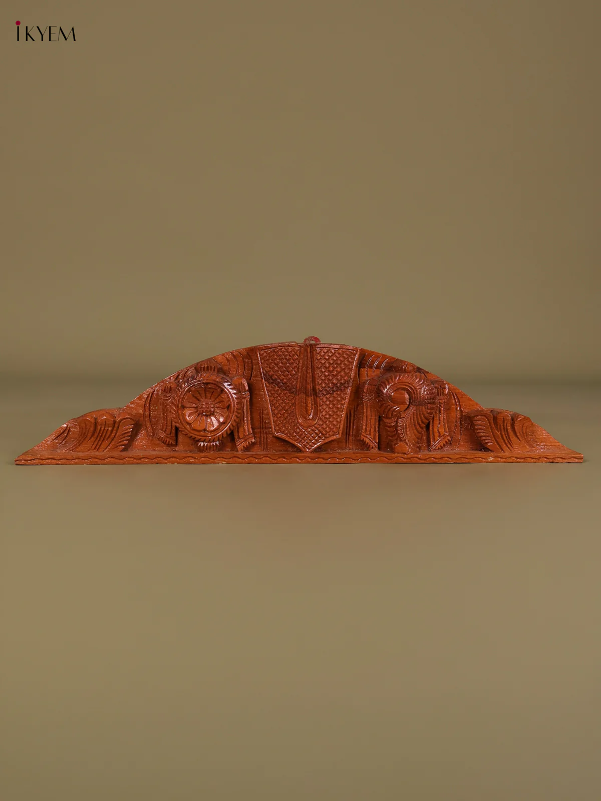 Teak Wood Shank Chakram Namam Panel(21x5)-KEF20003