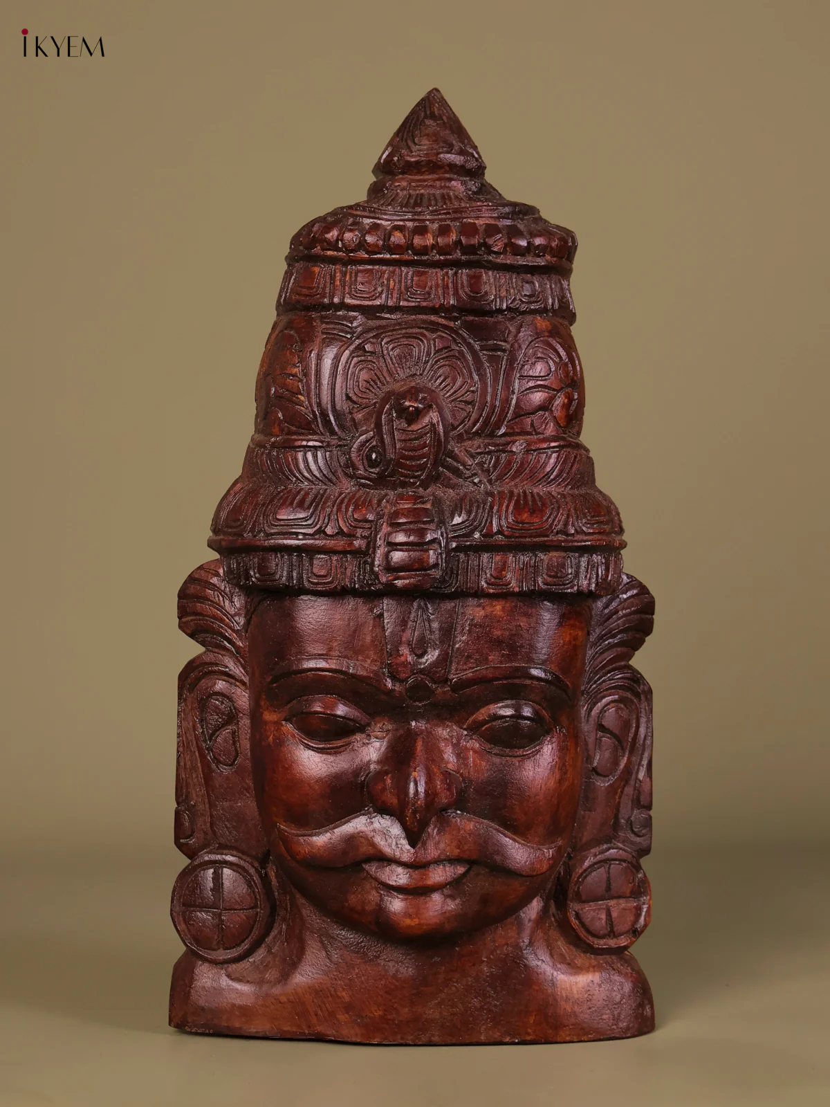 Wooden Hand Carved Garudan Face (18x10)-KEF20045