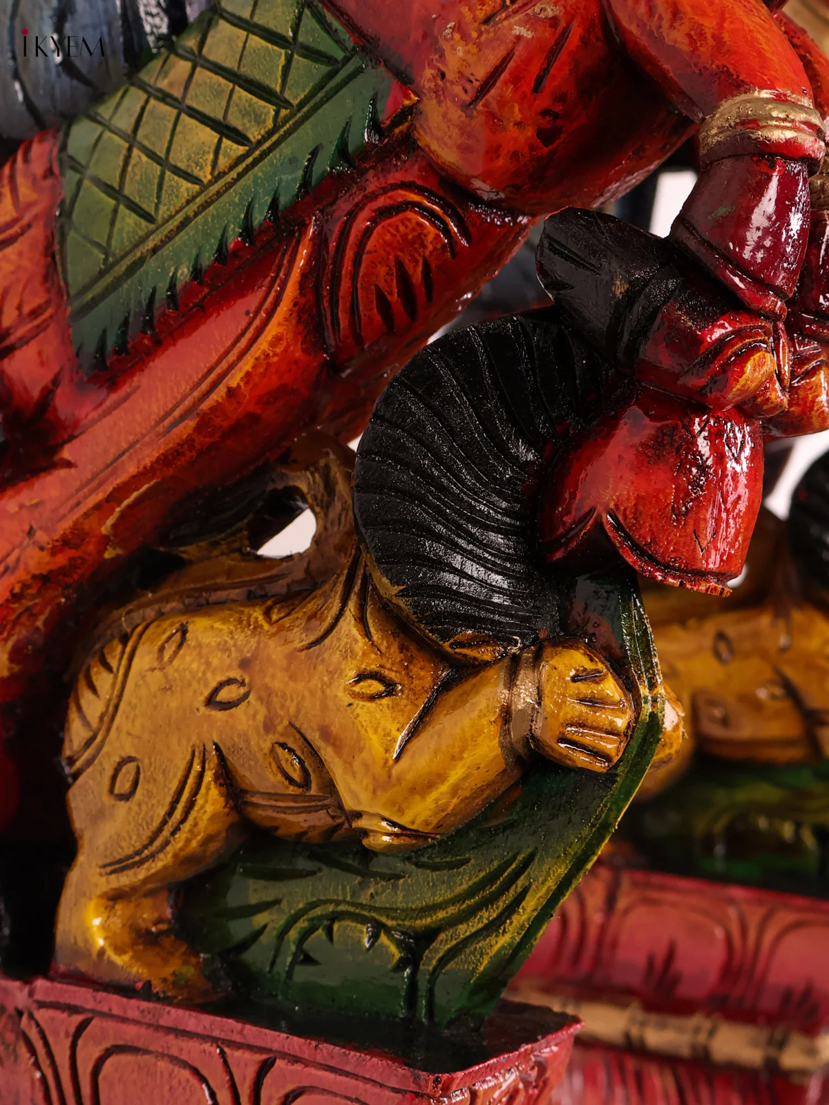 Wooden Hand Carved Painted Horse Brackets Set-KEF20071 - Image 3
