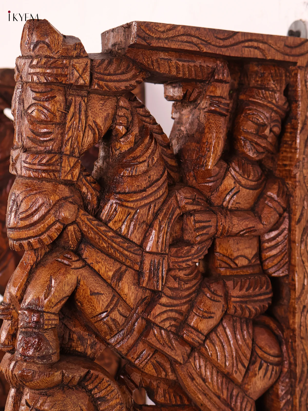 Wooden Hand Carved Horse Wall Braket Set 18x8-KEF20090 - Image 2