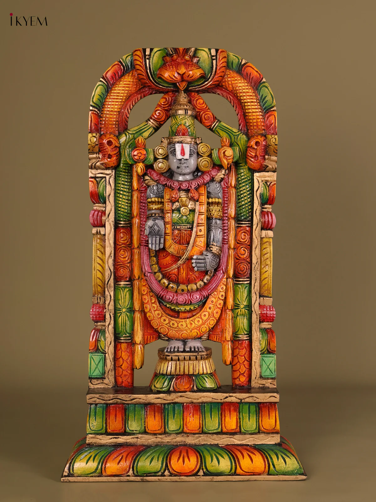 Wooden Hand Carved Painted -Balaji Statue- (26×14)-KEF20101