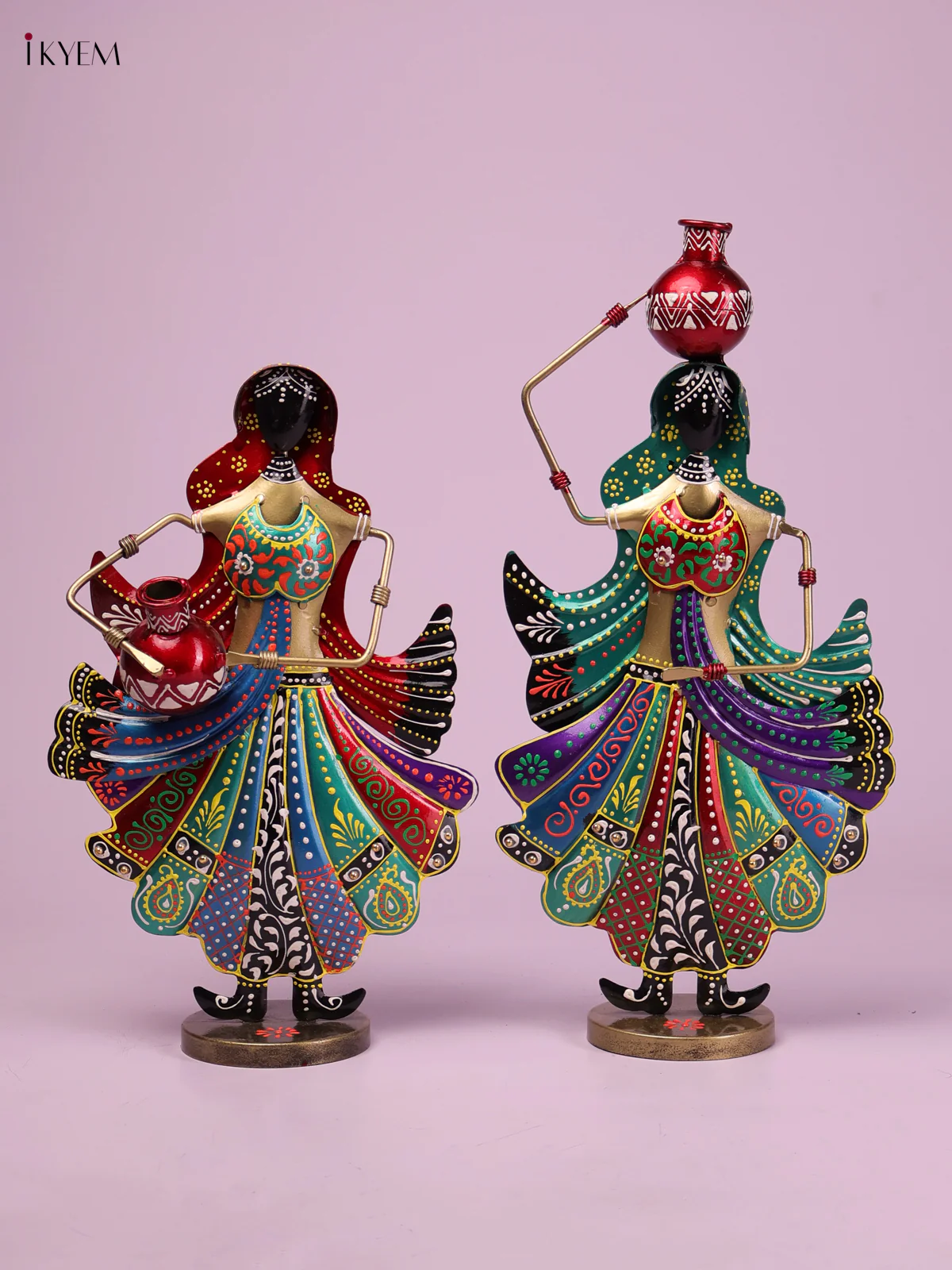 Metal Rajasathani Lady Set of 2-KEF29001
