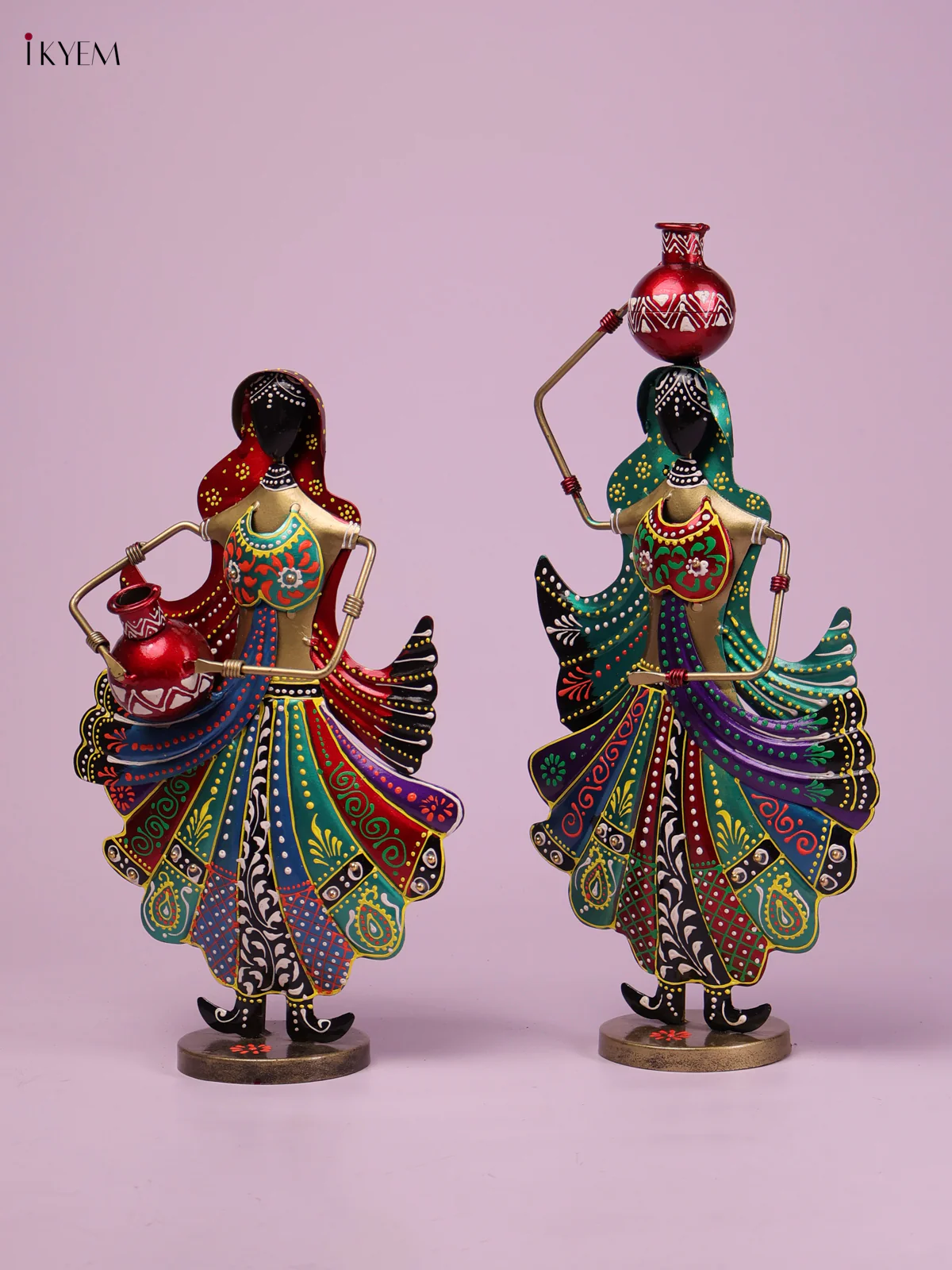 Metal Rajasathani Lady Set of 2-KEF29001 - Image 2