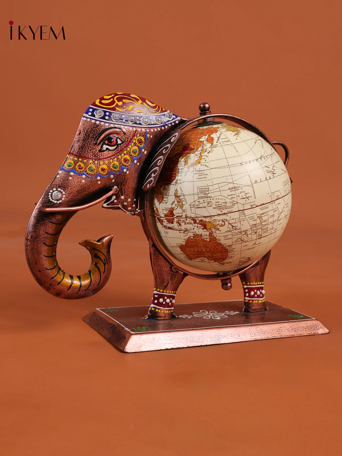 Metal Decrative Elephant Globe - Small-KEG01003 - Image 2
