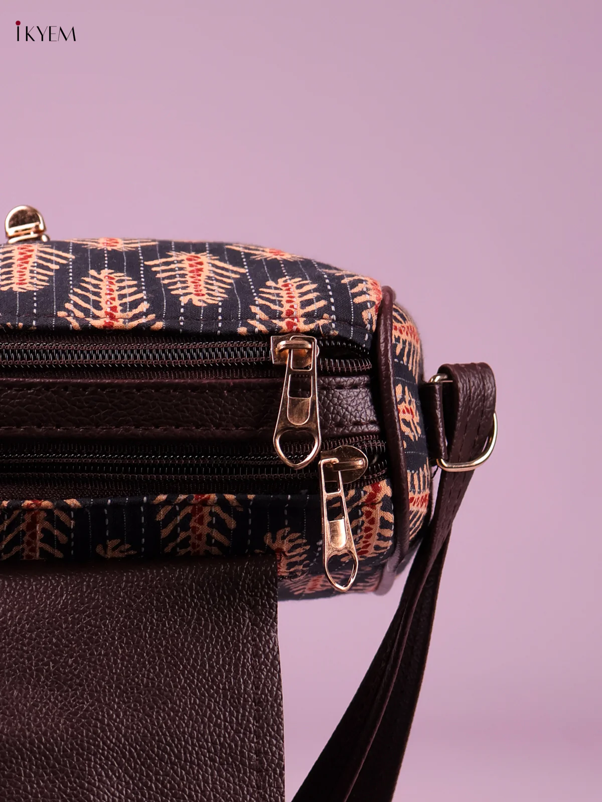 Printed Sling Bag -Peach&Blue-KEG02023 - Image 3