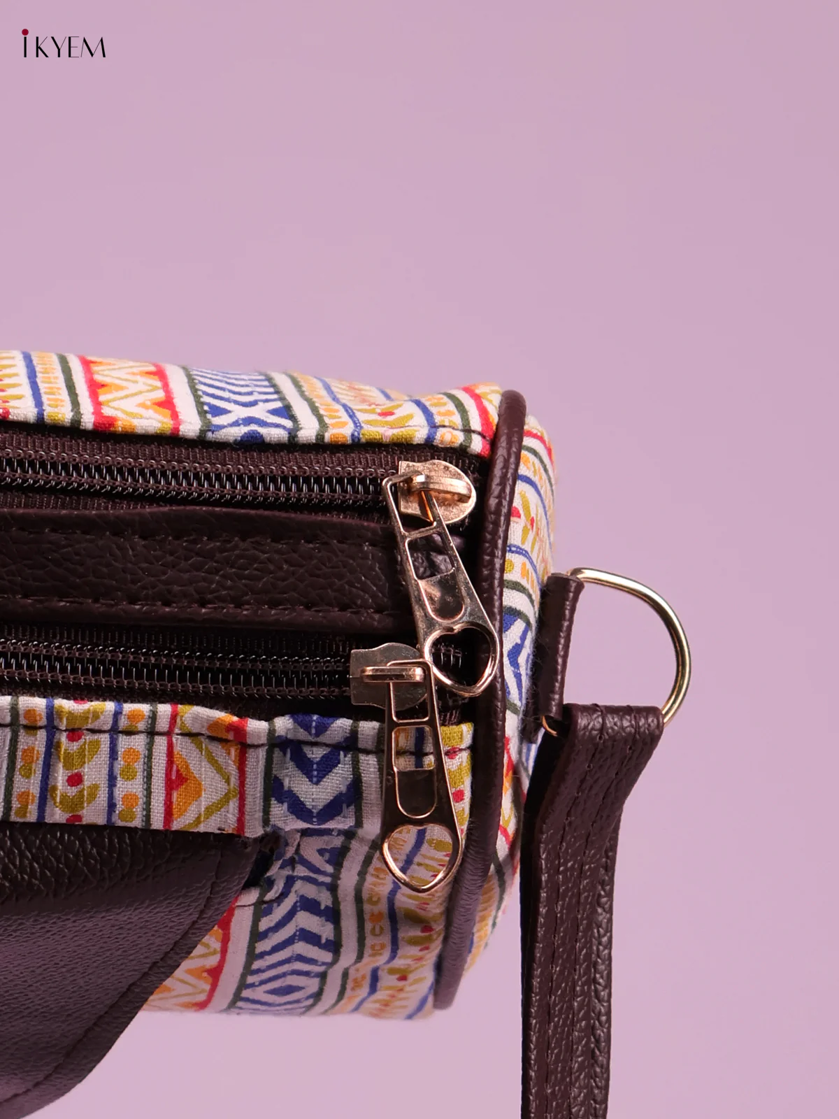 Printed Sling Bag -Cream&Blue-KEG02024 - Image 3