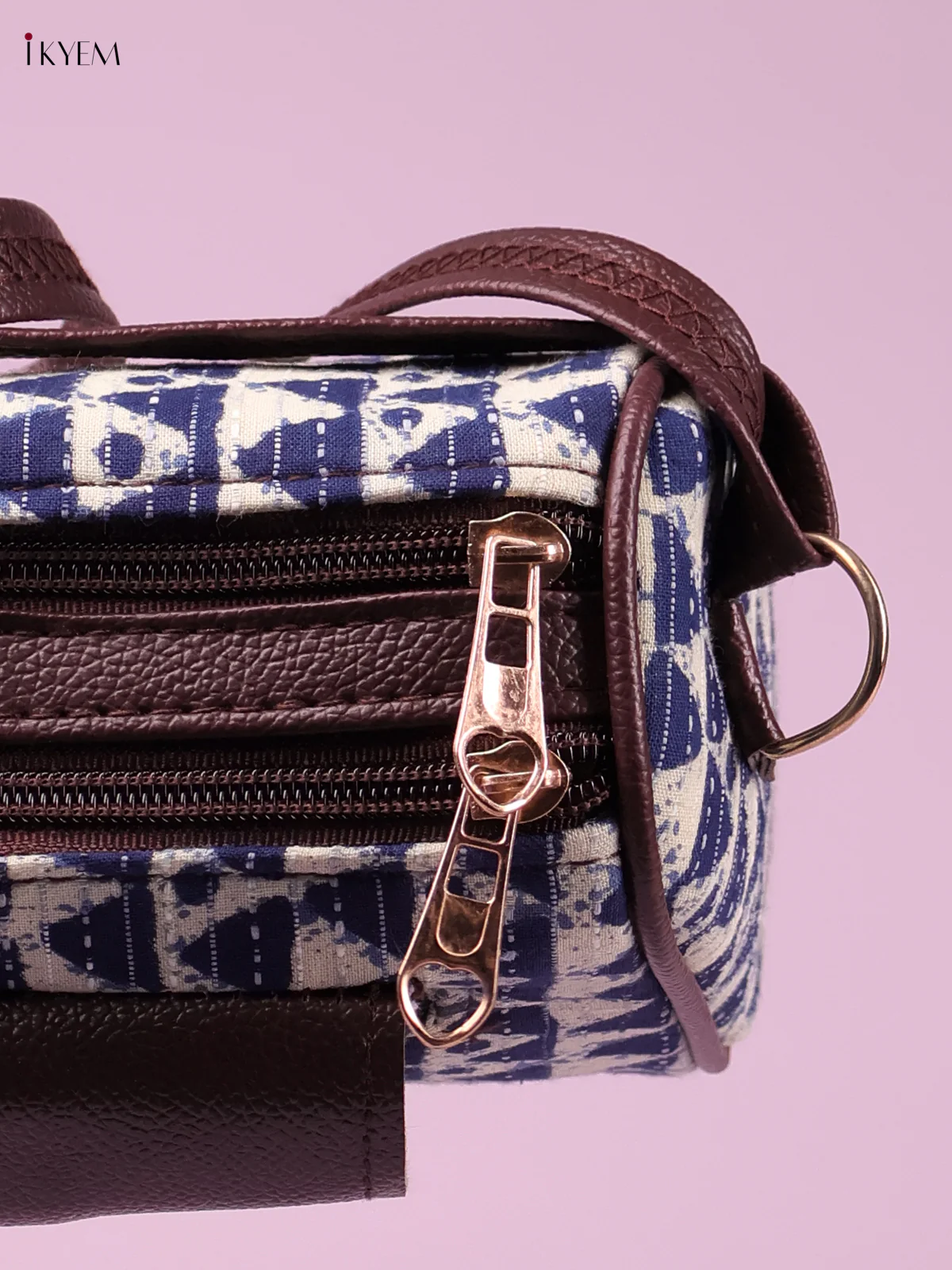 Printed Sling Bag -Blue&White-KEG02034 - Image 3