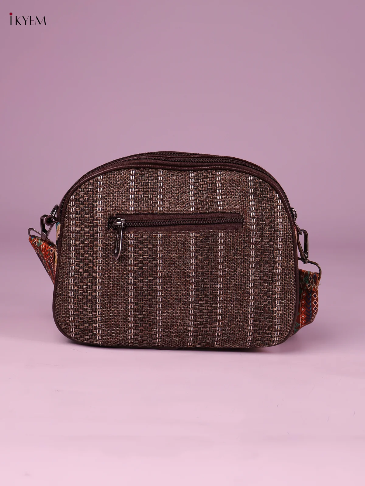 Printed Sling Bag -Brown&Peach-KEG02051 - Image 2