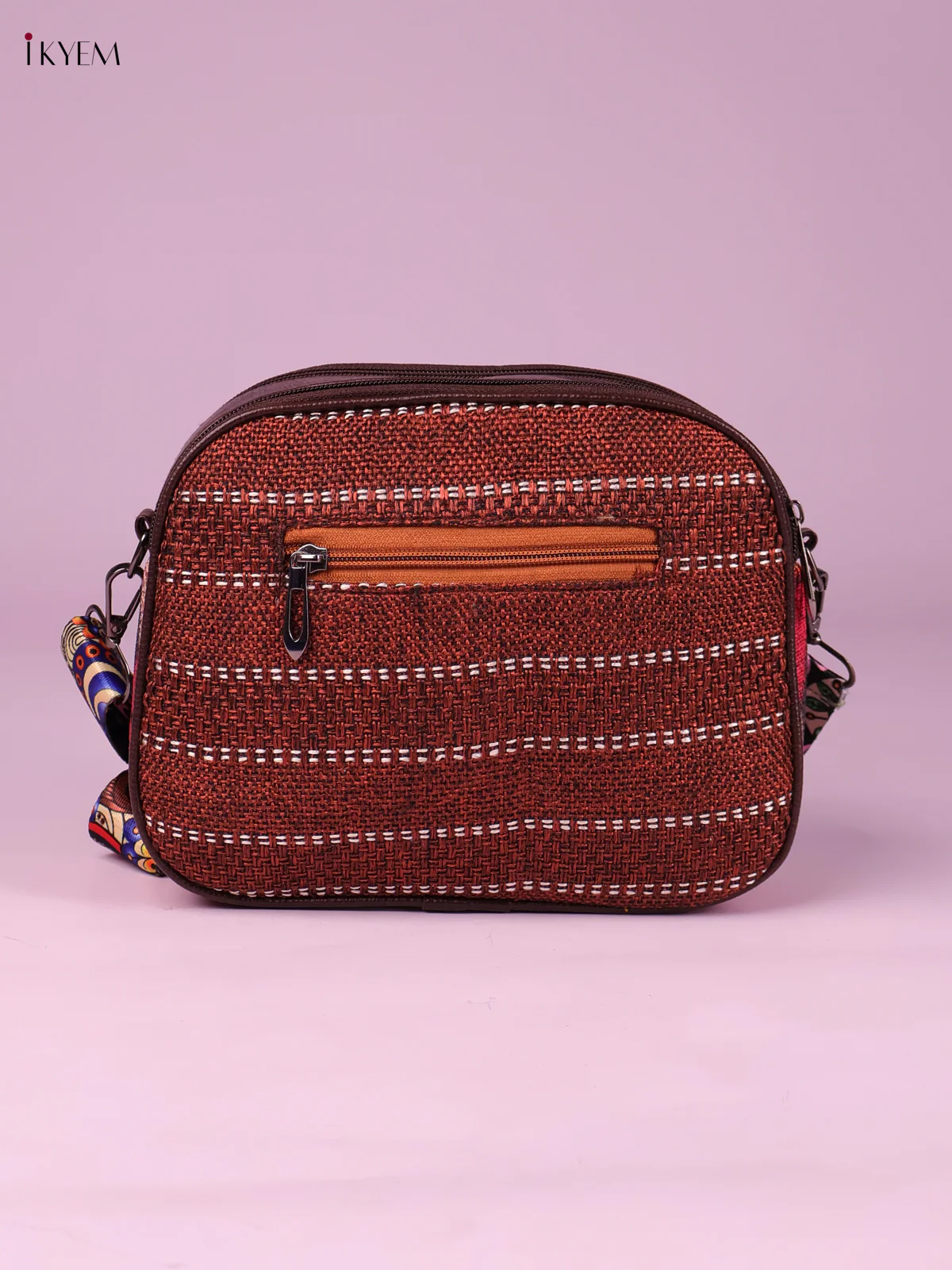 Printed Sling Bag -Maroon-KEG02052 - Image 2