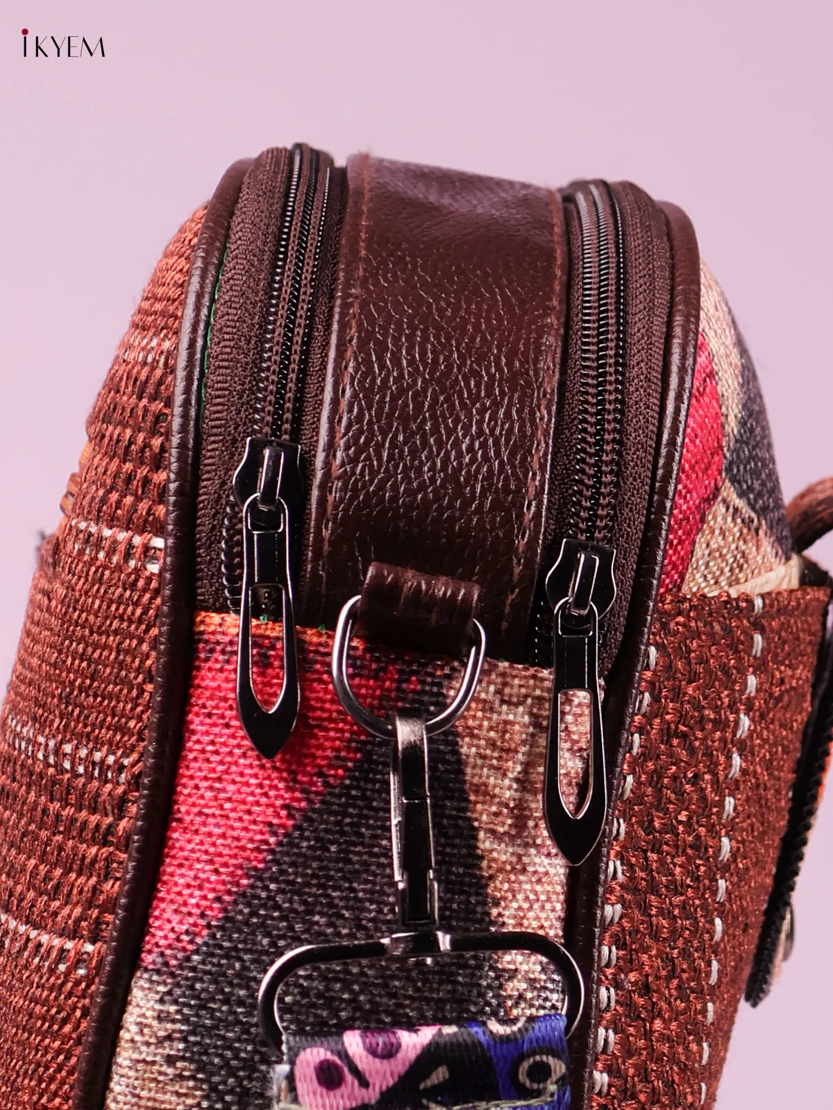 Printed Sling Bag -Maroon-KEG02052 - Image 3
