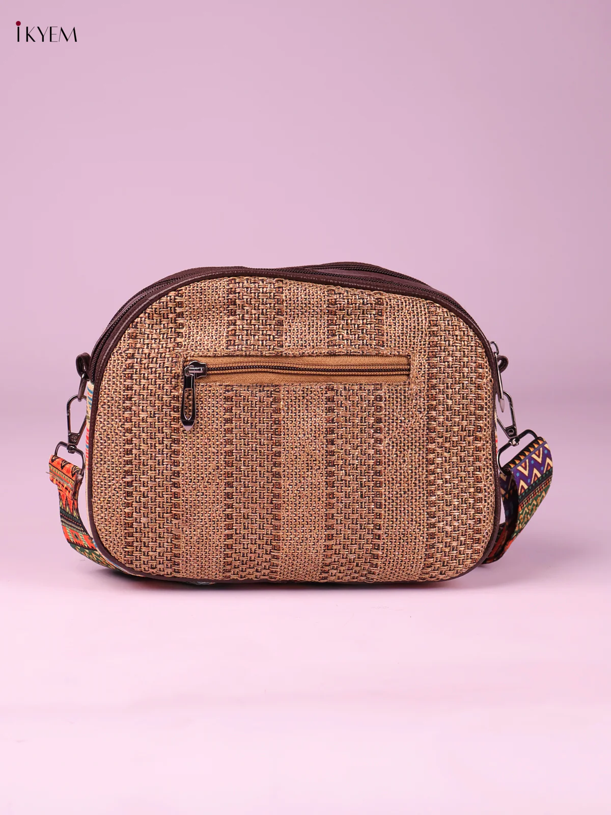 Printed Sling Bag -Sandal&Peach-KEG02053 - Image 2