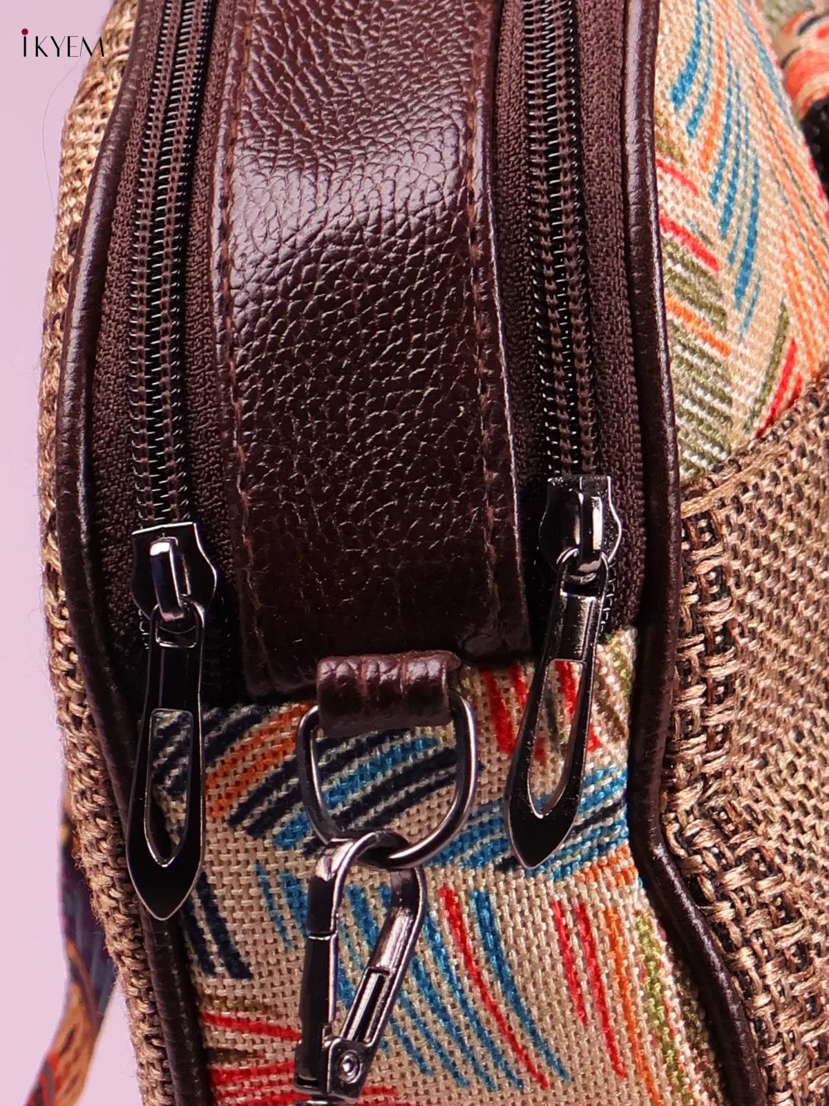 Printed Sling Bag -Sandal&Peach-KEG02053 - Image 3