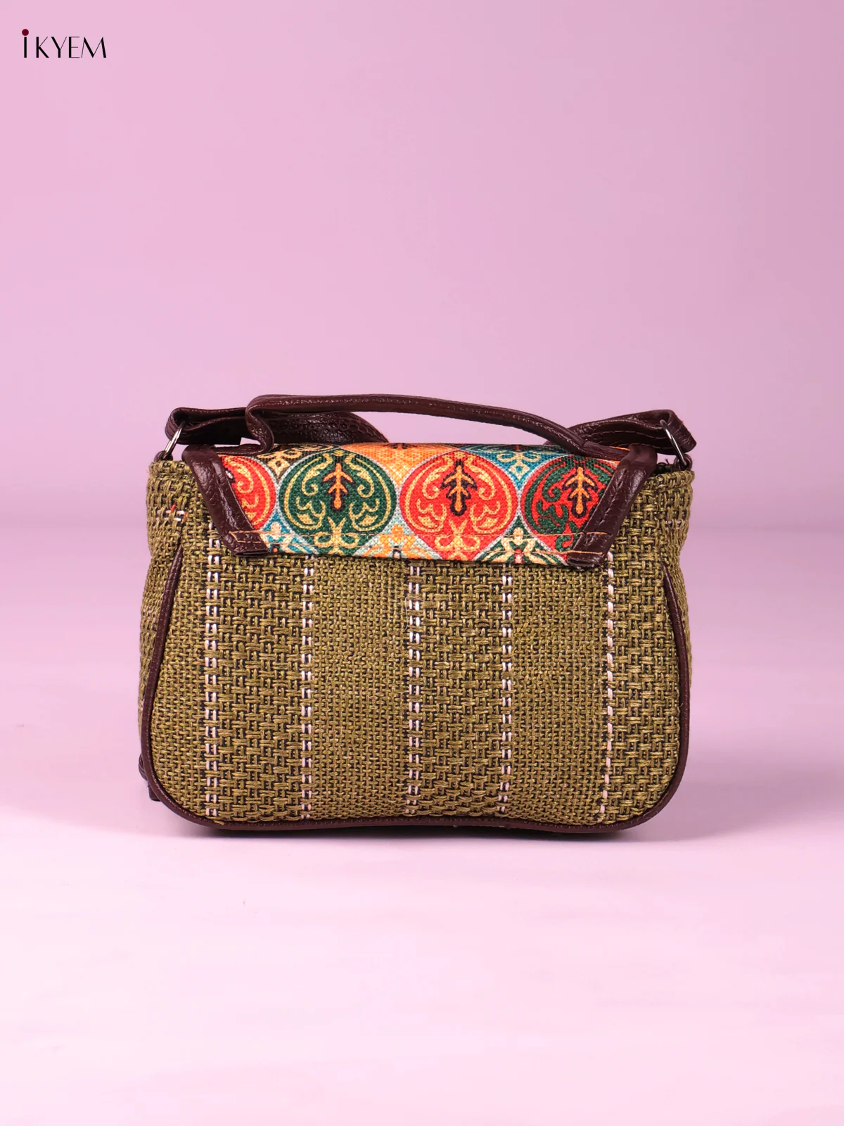 Printed Sling Bag -Green-KEG02064 - Image 2