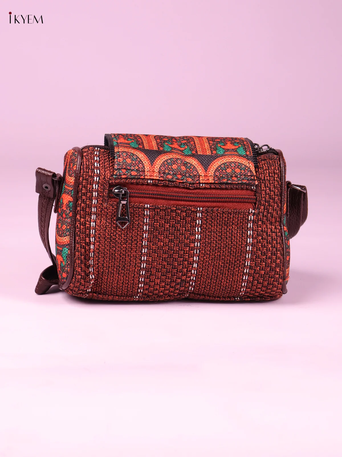 Printed Sling Bag -Maroon-KEG02068 - Image 2