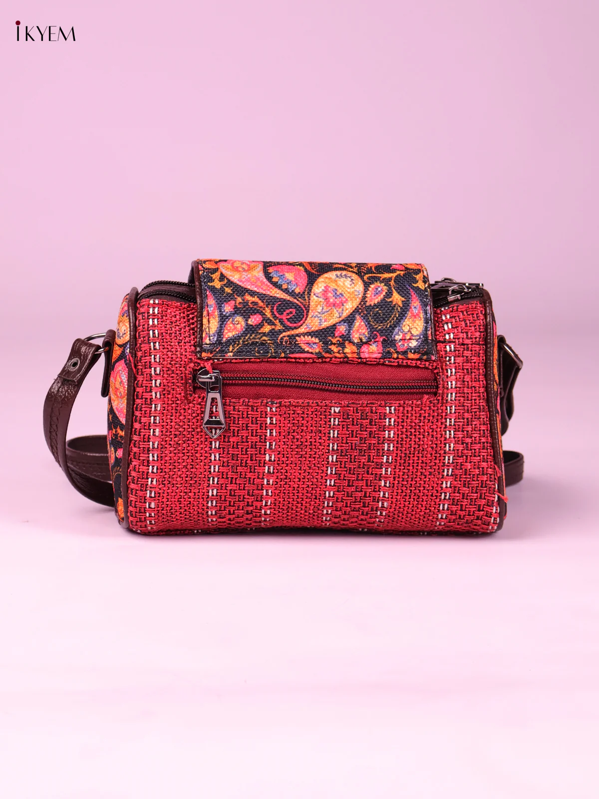 Printed Sling Bag -Red&Black-KEG02072 - Image 2