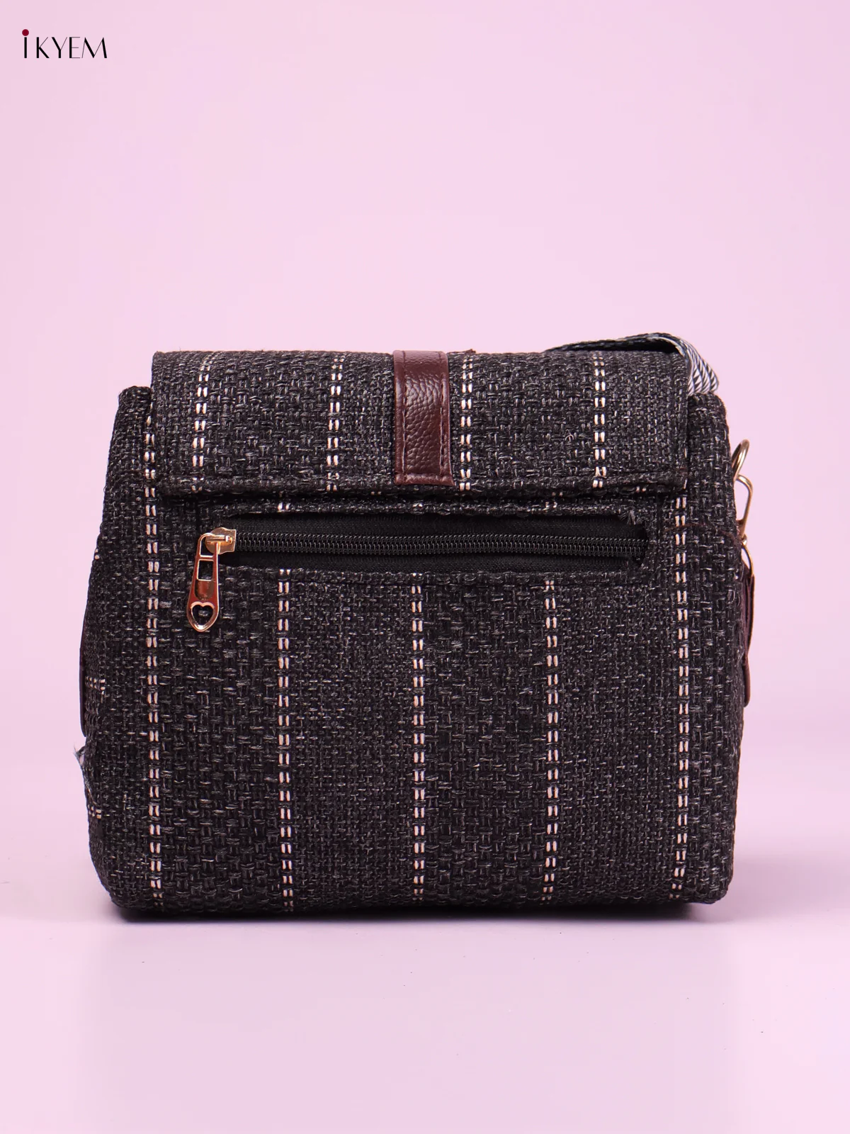 Printed Sling Bag -Grey&Brown-KEG02081 - Image 2