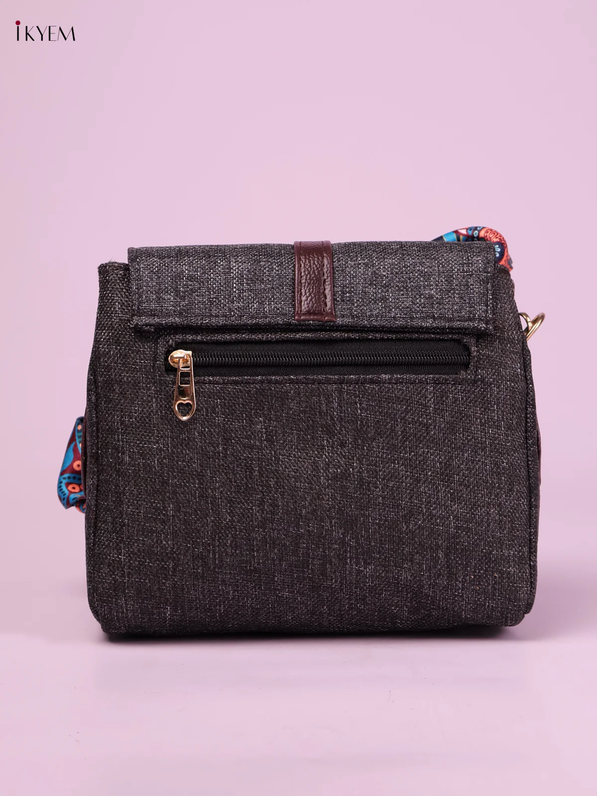 Printed Sling Bag -Gray-KEG02083 - Image 2