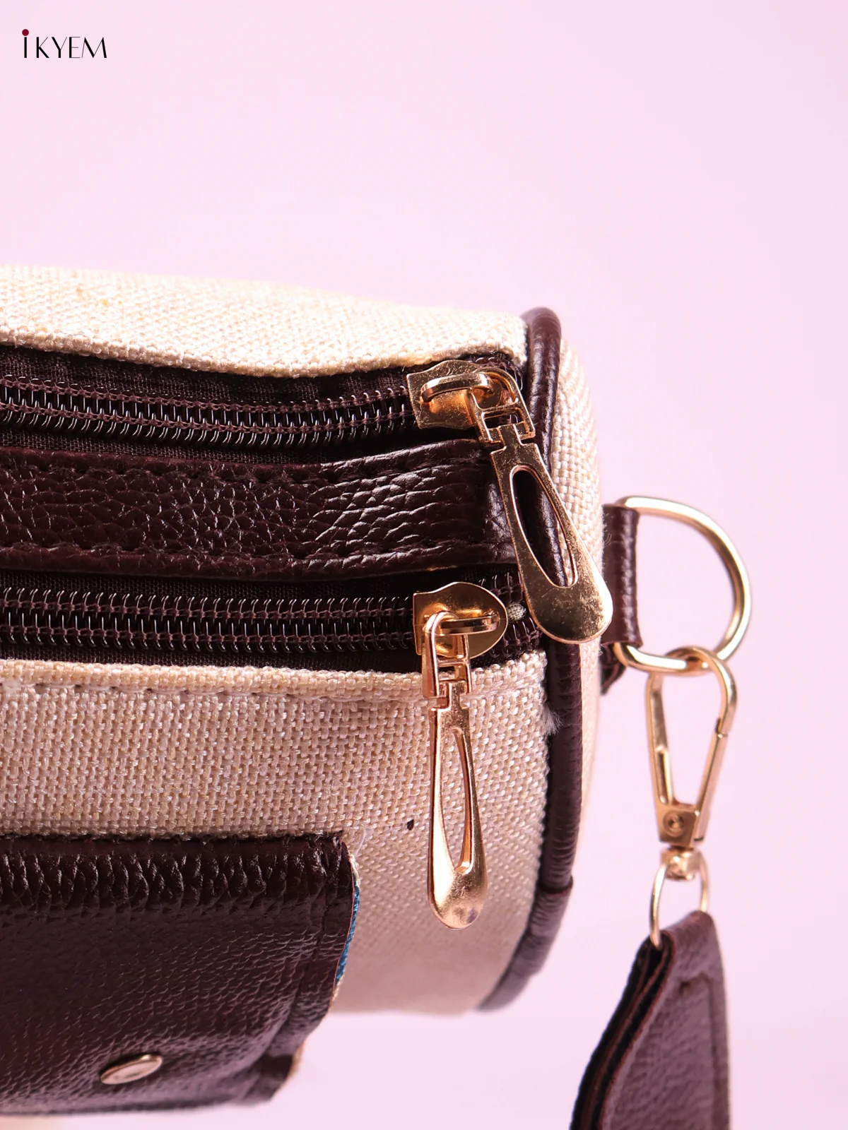 Printed Sling Bag -Cream&Peach-KEG02087 - Image 3