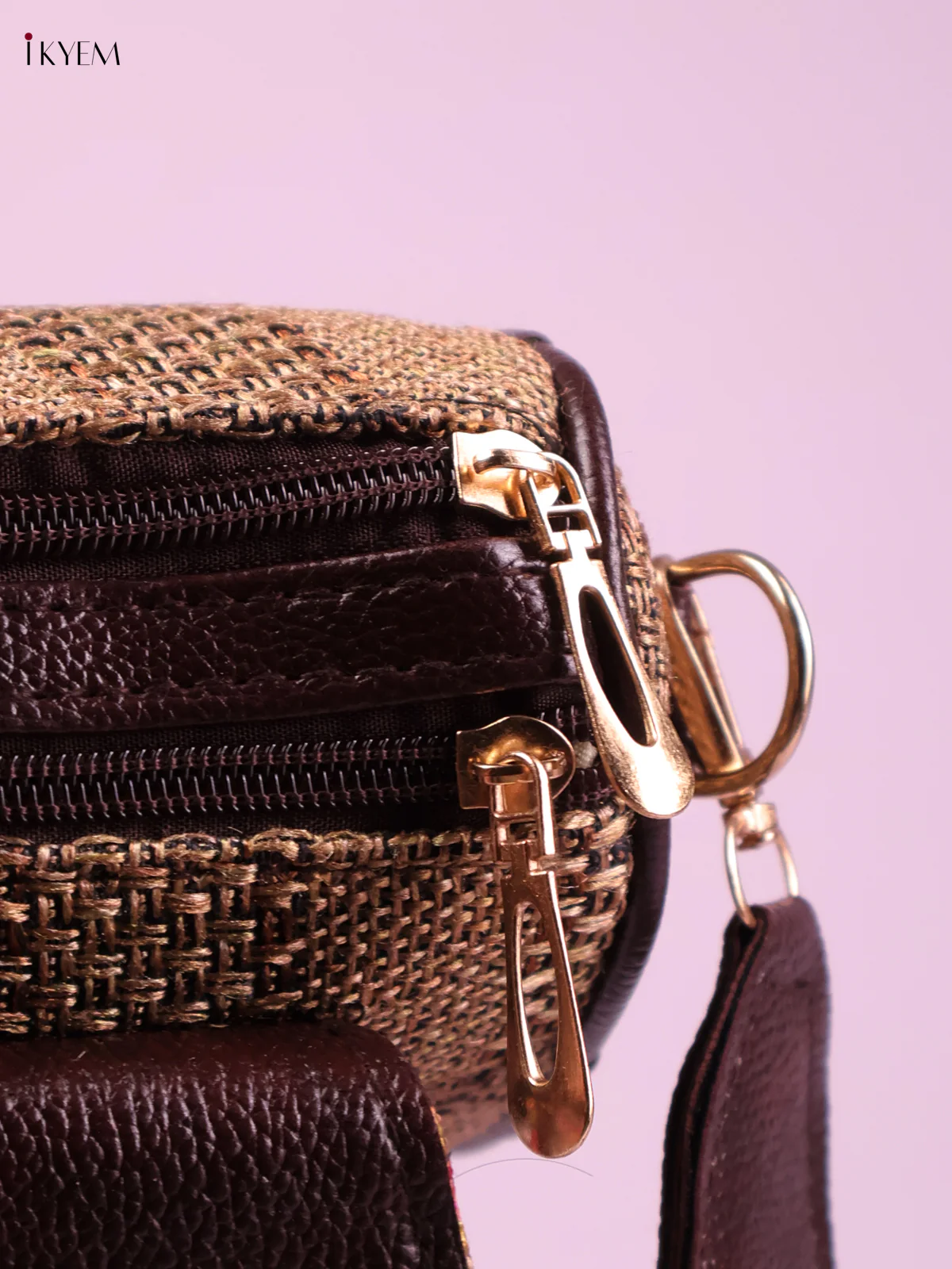 Printed Sling Bag -Brown&Pink-KEG02088 - Image 3