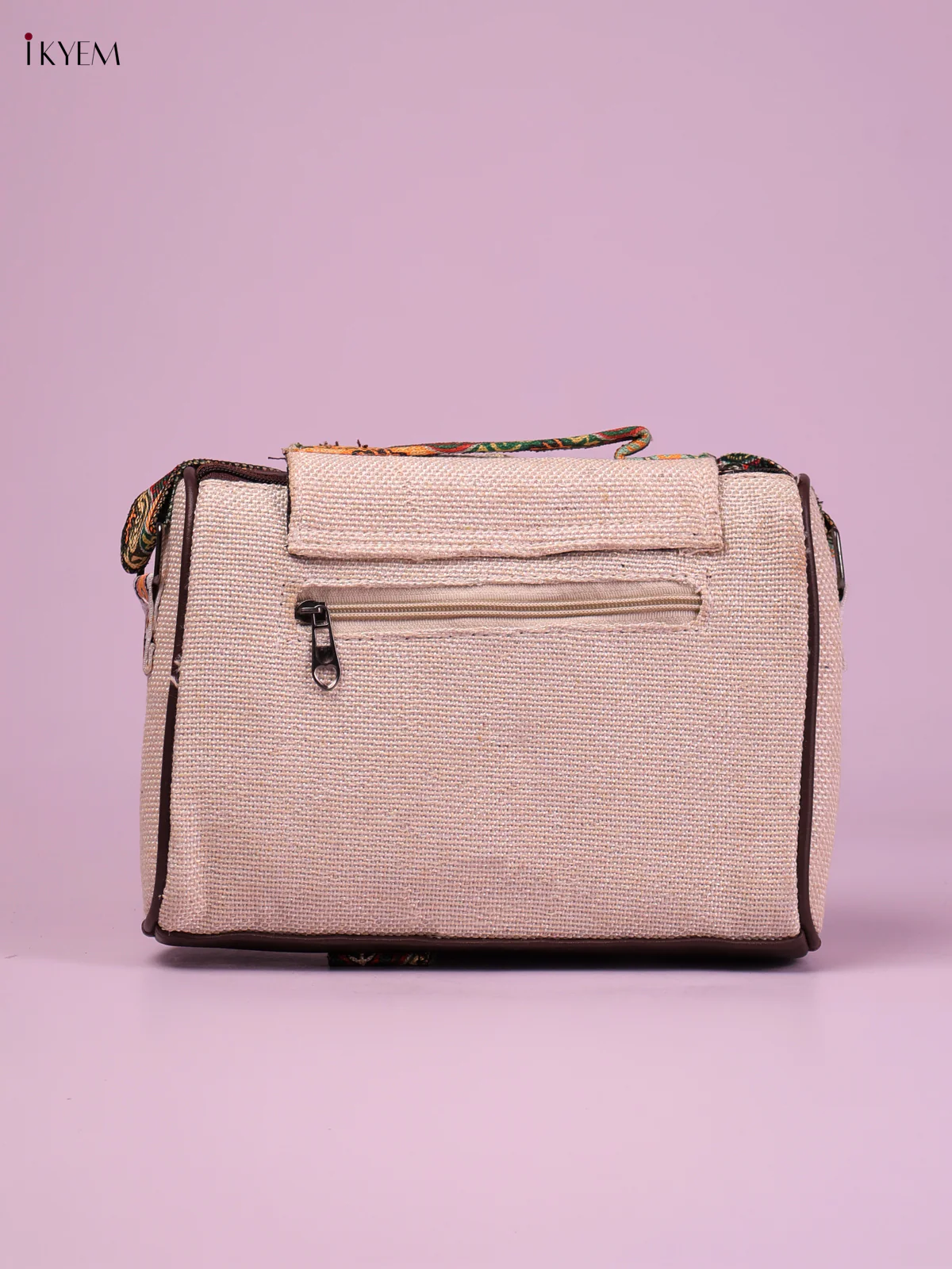 Printed Sling Bag -Cream&Multicolur-KEG02106 - Image 2