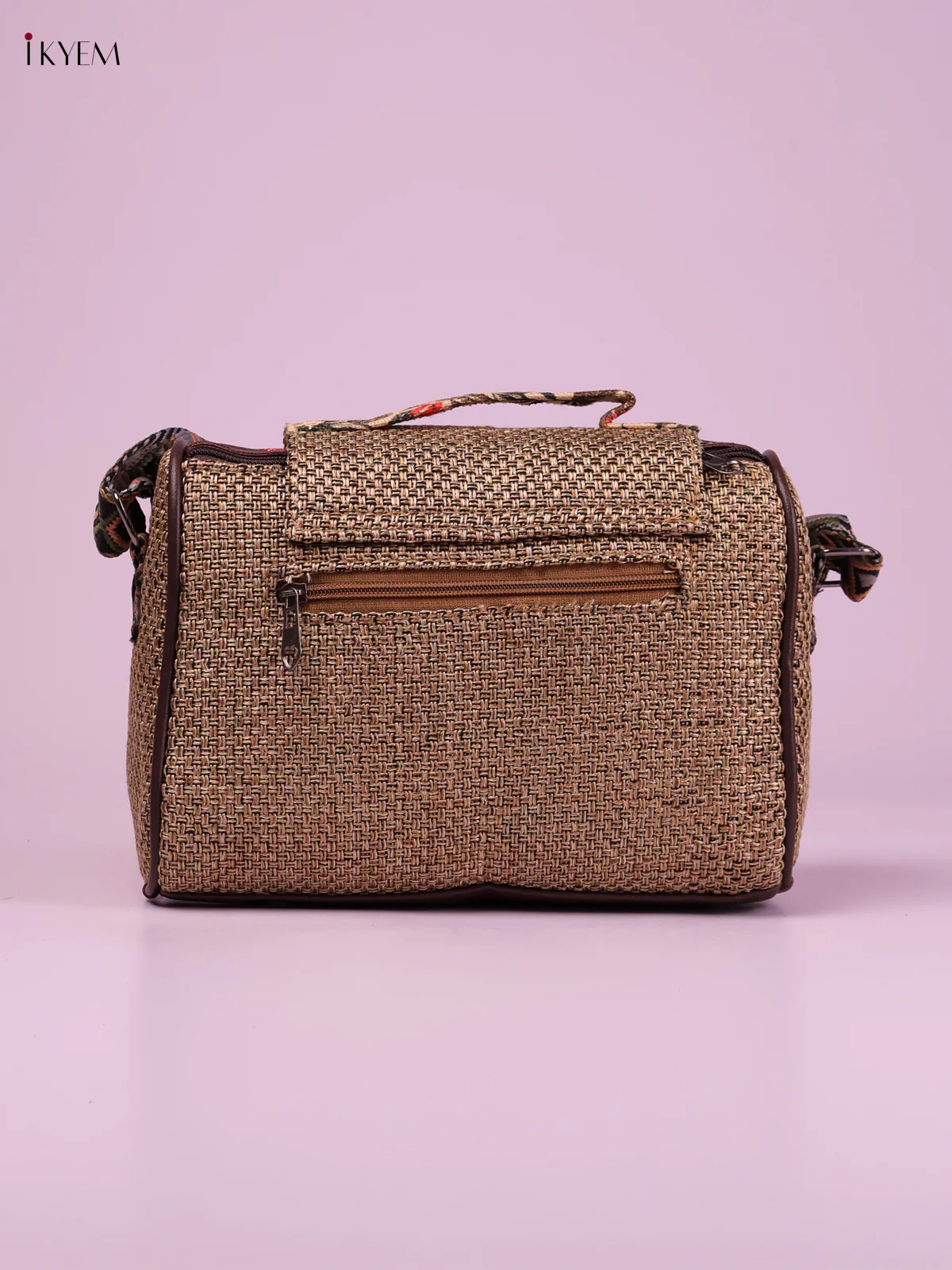 Printed Sling Bag -Brown&Peach-KEG02107 - Image 2