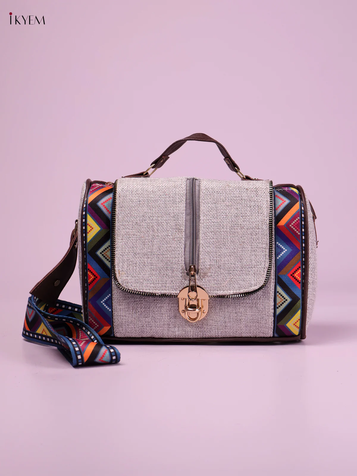 Printed Sling Bag -Ash-KEG02112