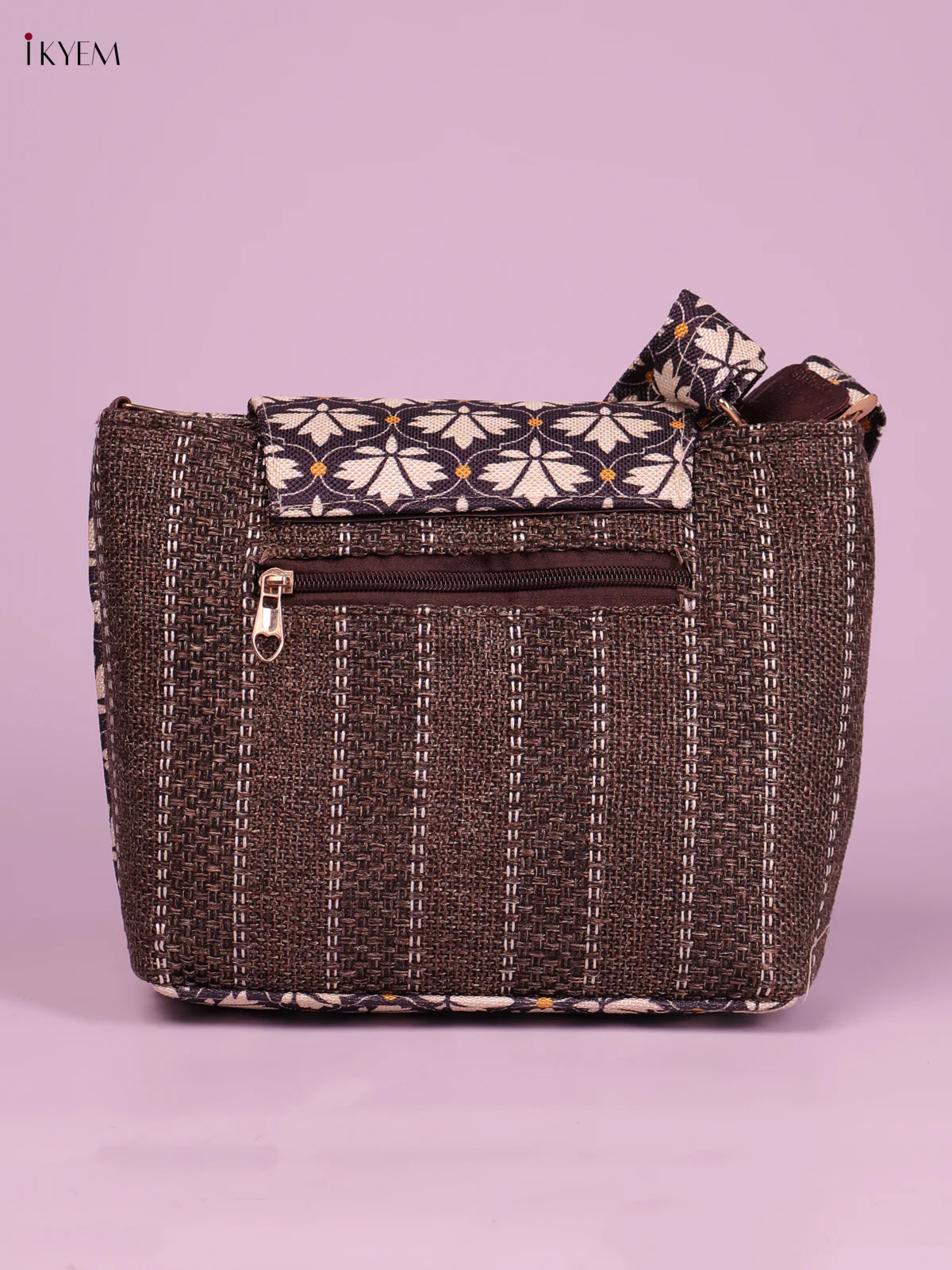 Printed Sling Bag -Brown&Blue-KEG02124 - Image 2