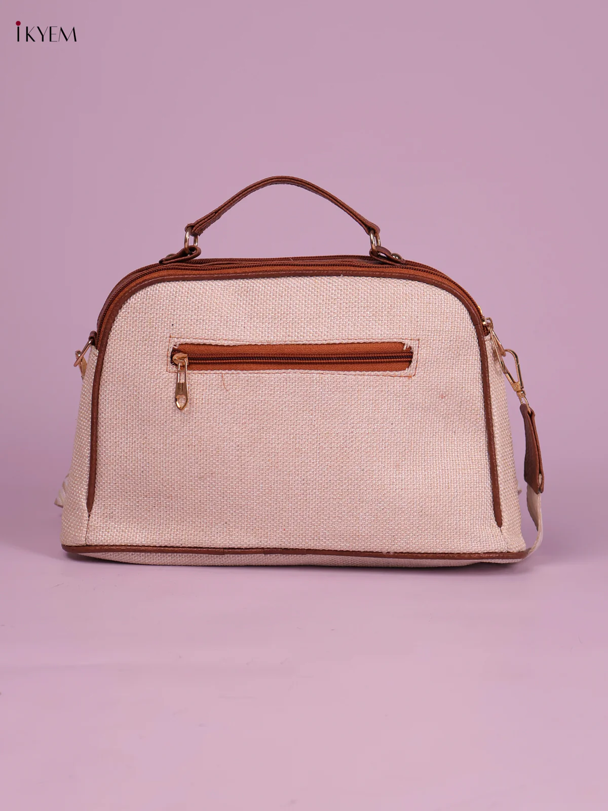 Printed Sling Bag -Cream-KEG02132 - Image 2