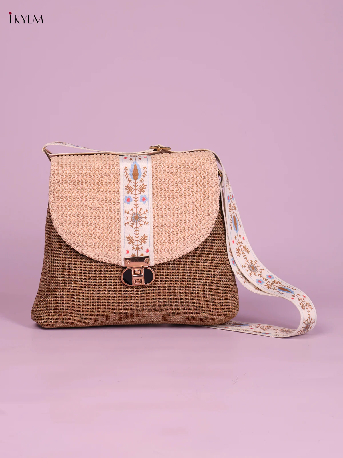Printed Sling Bag -Sandle&Peach-KEG02144