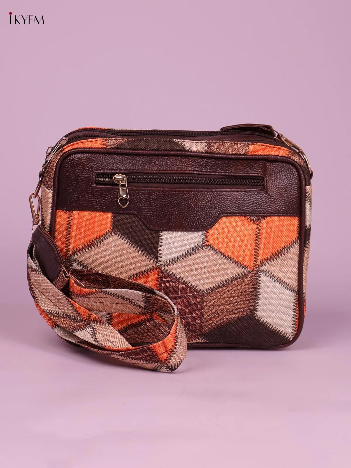 Printed Sling Bag -Muliti Colour-KEG02149