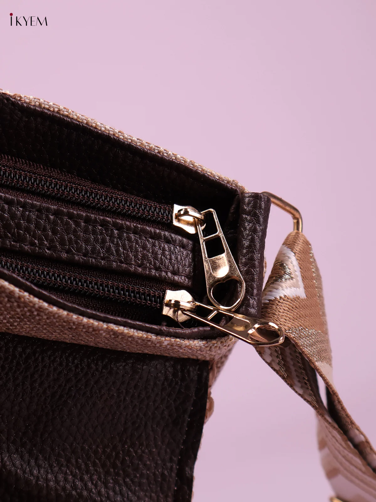 Printed Sling Bag -Peach-KEG02152 - Image 3