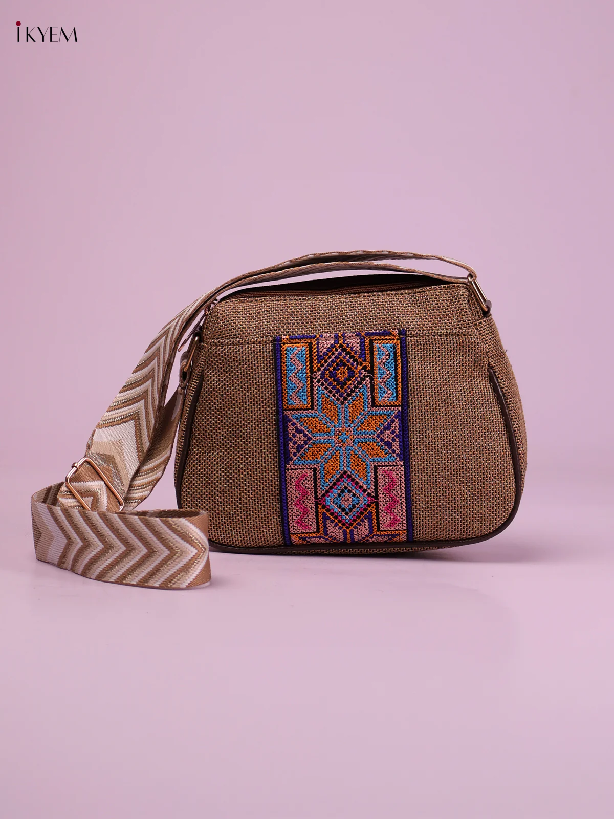 Printed Sling Bag -Sandle&Pink-KEG02158