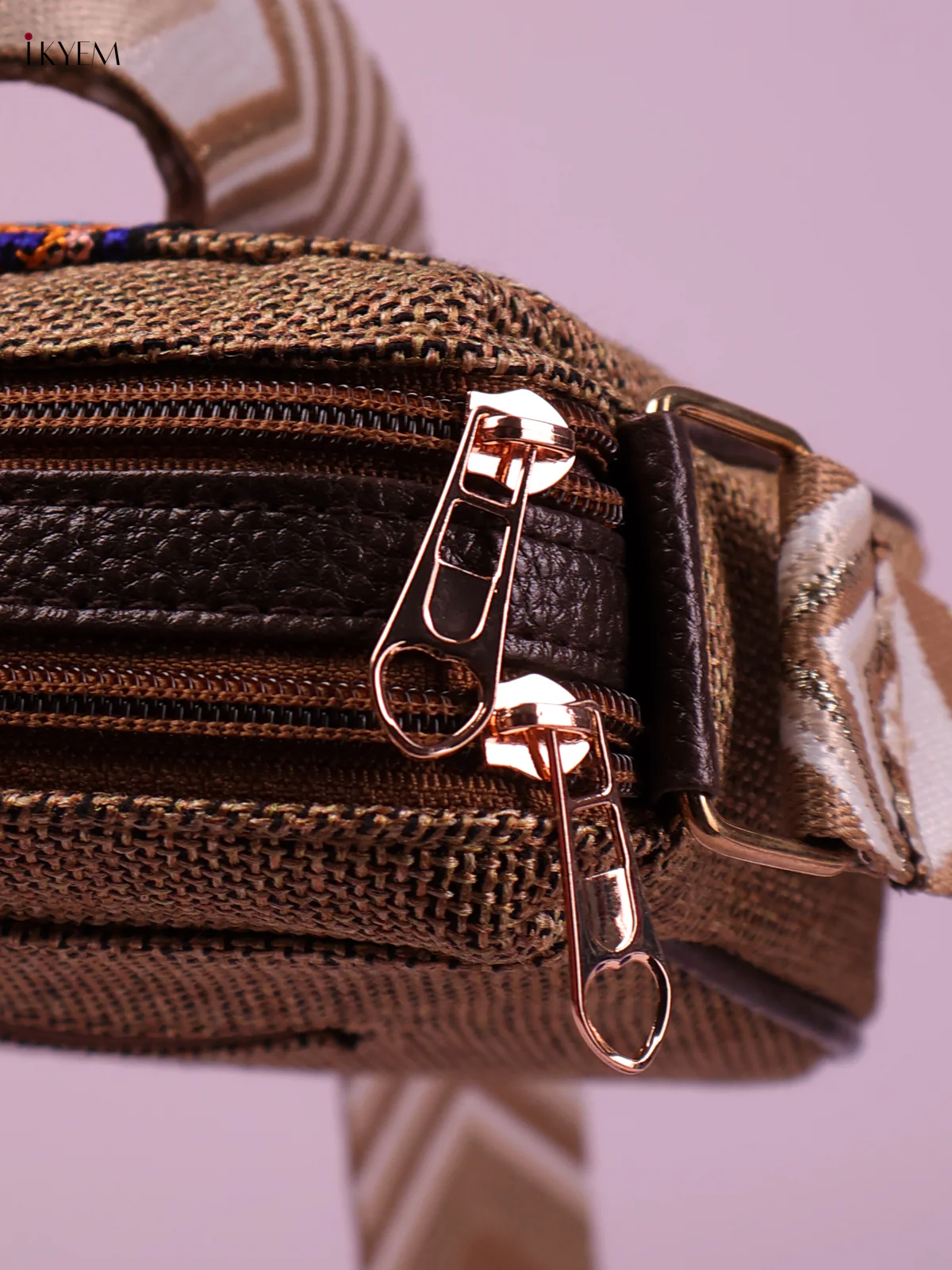 Printed Sling Bag -Sandle&Pink-KEG02158 - Image 3