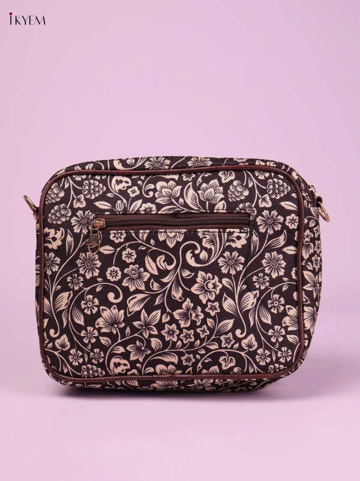 Printed Sling Bag -Black-KEG02160 - Image 2